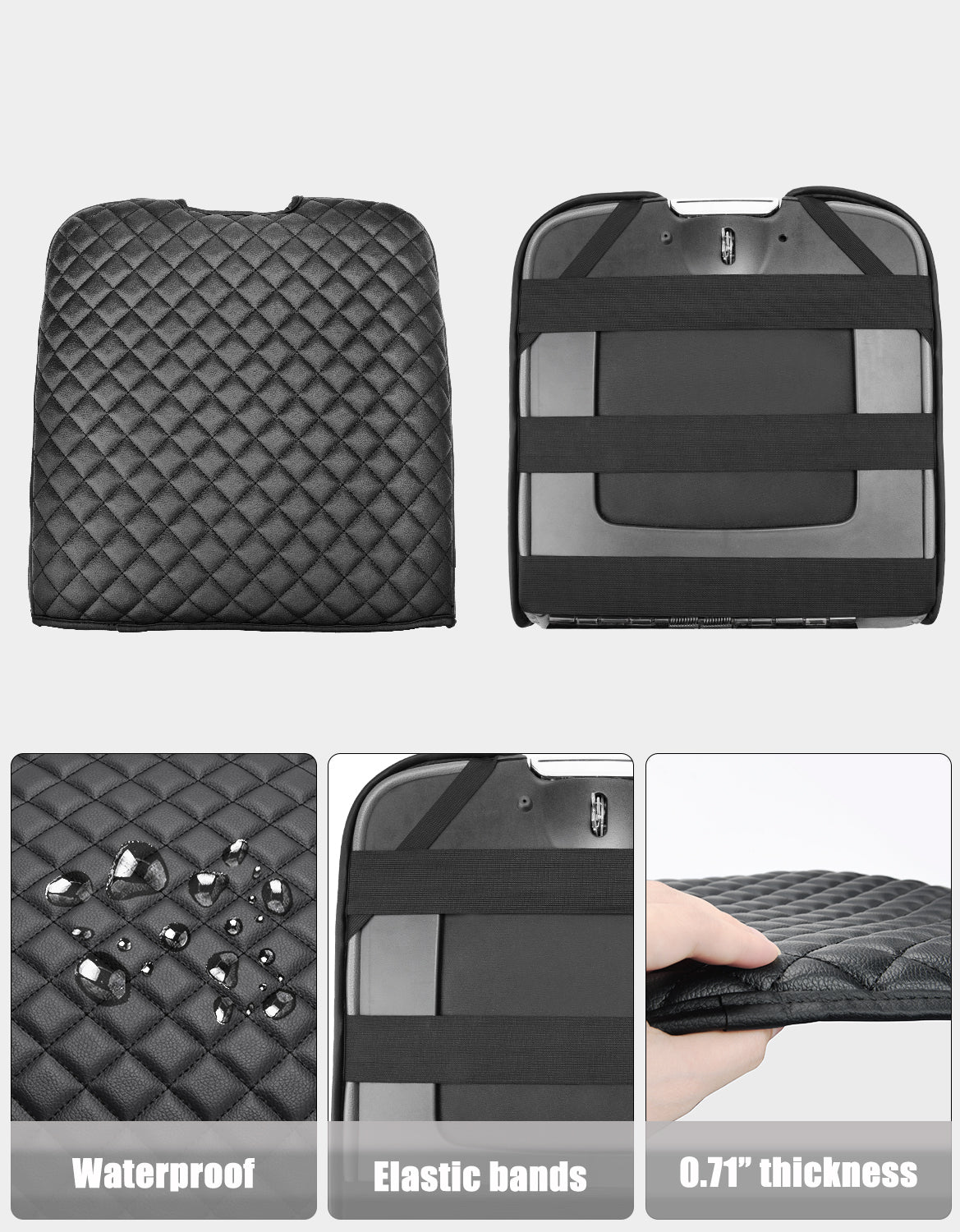 Center Console Armrest Cover Pad for Jump Seat 2013-2018 Dodge Ram 1500,2013-2025 Dodge Ram 2500/3500/1500Classic