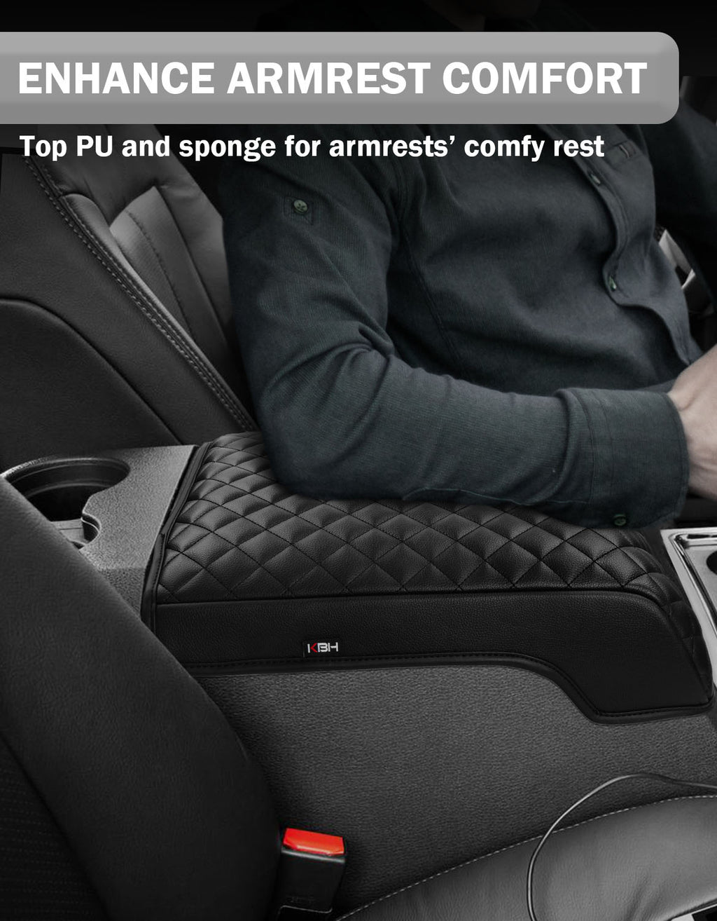 Center Console Cover Pad for Bucket Seat 2011-2016 Ford F250 F350 F450 F550 Super Duty