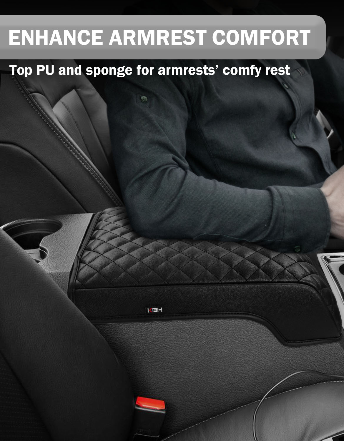 Center Console Cover Pad for Bucket Seat 2011-2016 Ford F250 F350 F450 F550 Super Duty