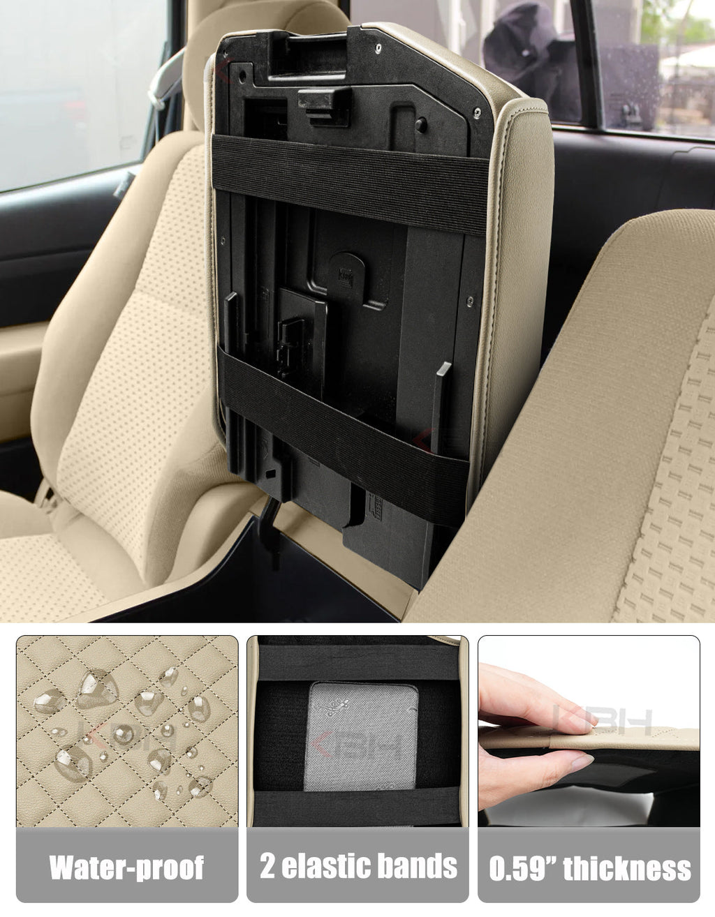 Center Console Armrest Cover Cushion Pad Protector for 2007-2013 Toyota Tundra,2008-2022 Toyota Sequoia