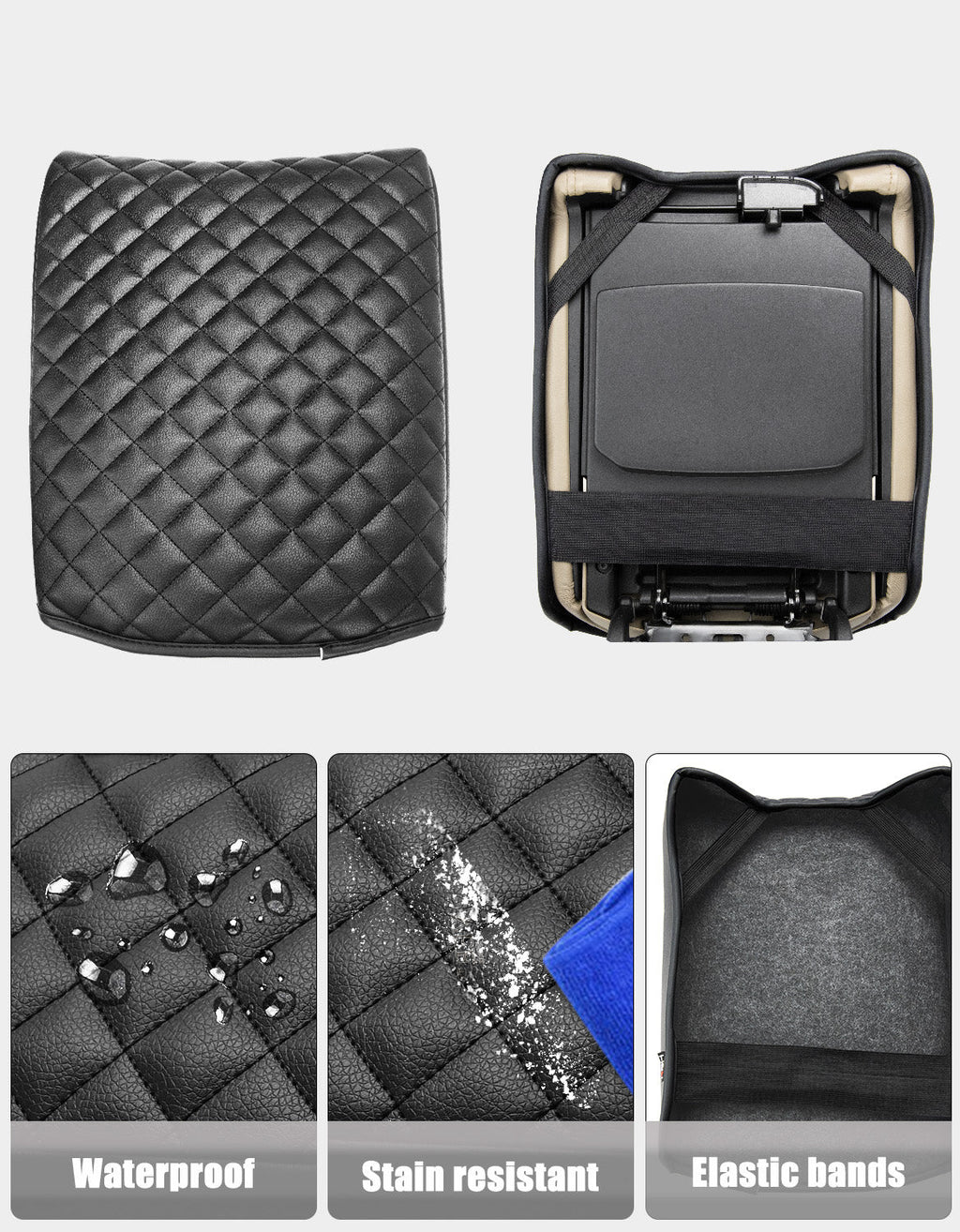 Center Console Armrest Cover Pad Cushion Protector for Acura MDX 2015-2020