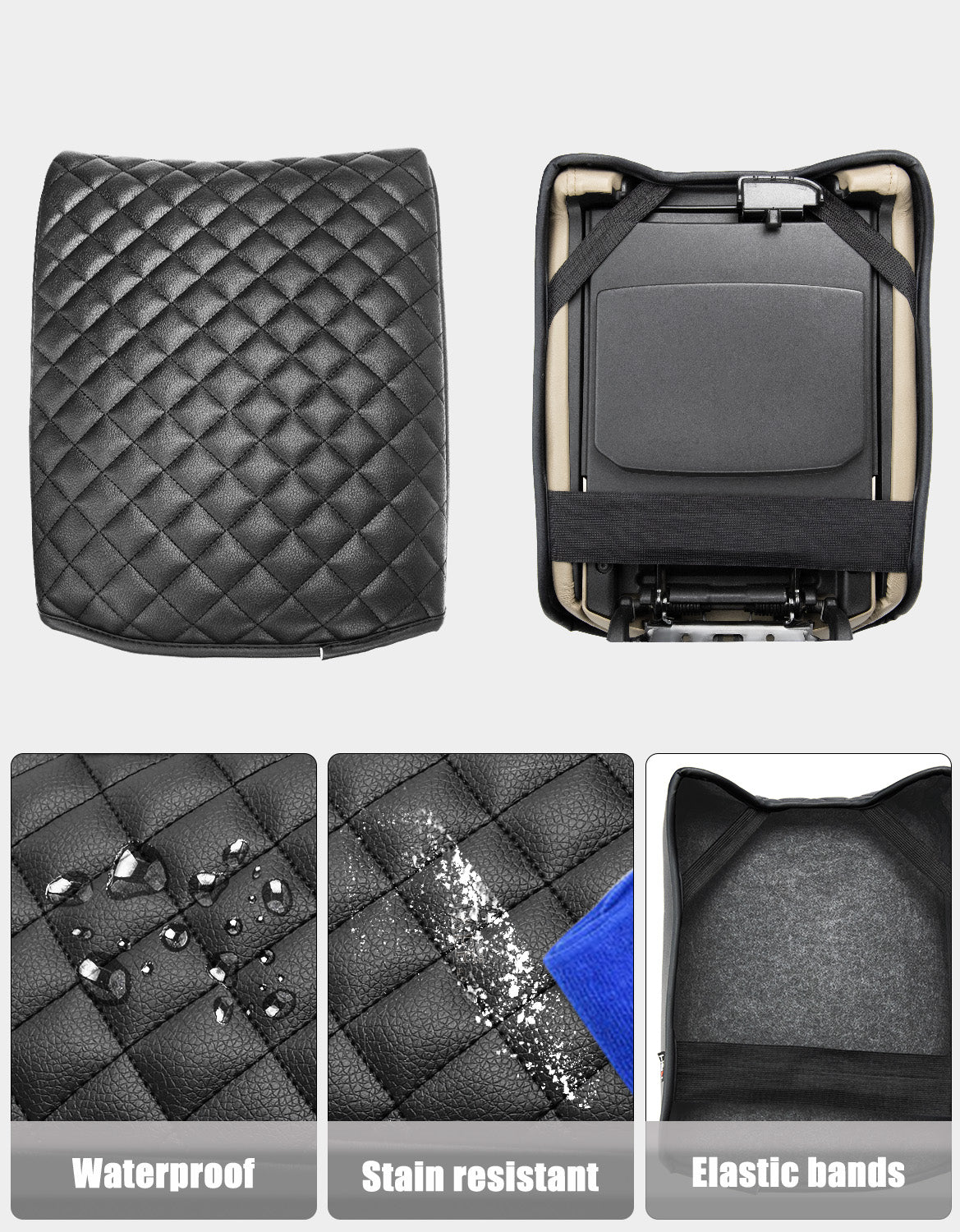 Center Console Armrest Cover Pad Cushion Protector for Acura MDX 2015-2020