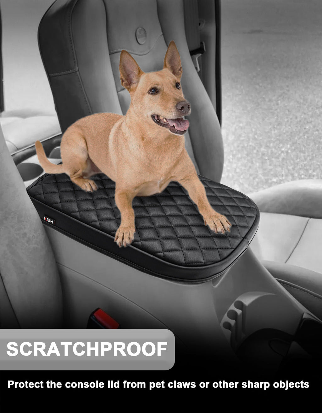 Center Console Armrest Cover Pad for Bucket Seat 2001-2003 F150 Crew Cab Lariat / XLT / King Ranch