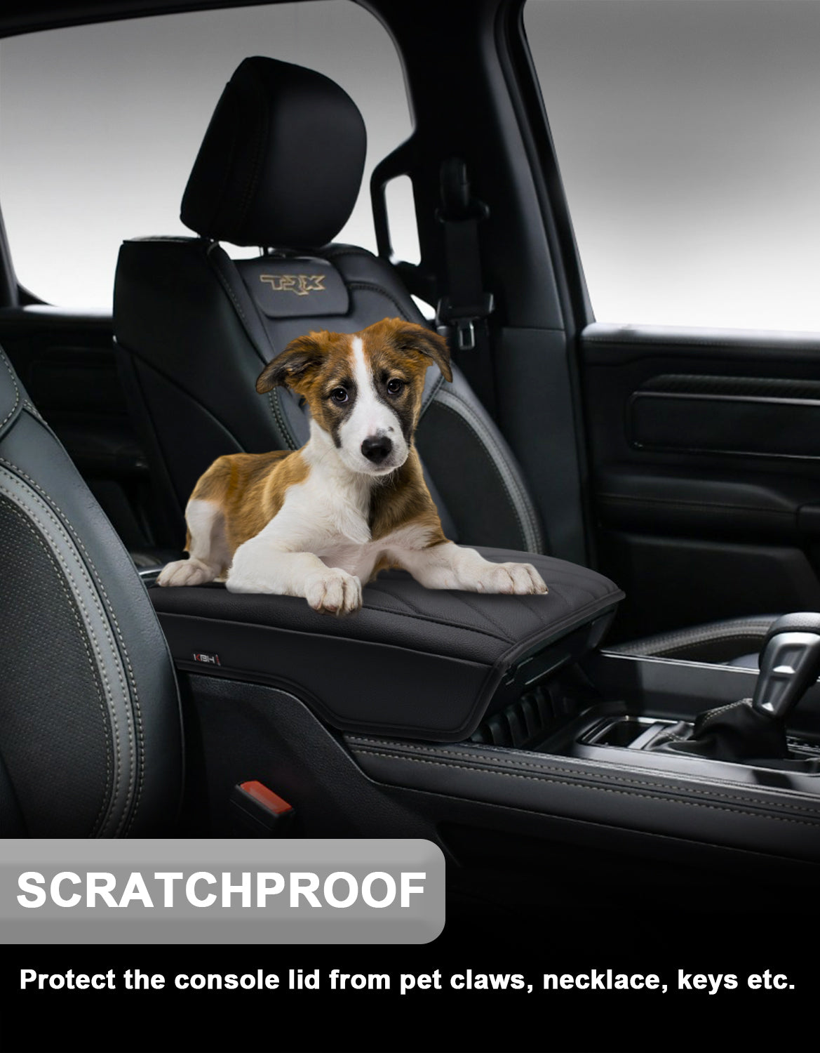 Center Console Armrest Cover for Bucket Seat 2019-2026 Dodge Ram 1500 2500 3500