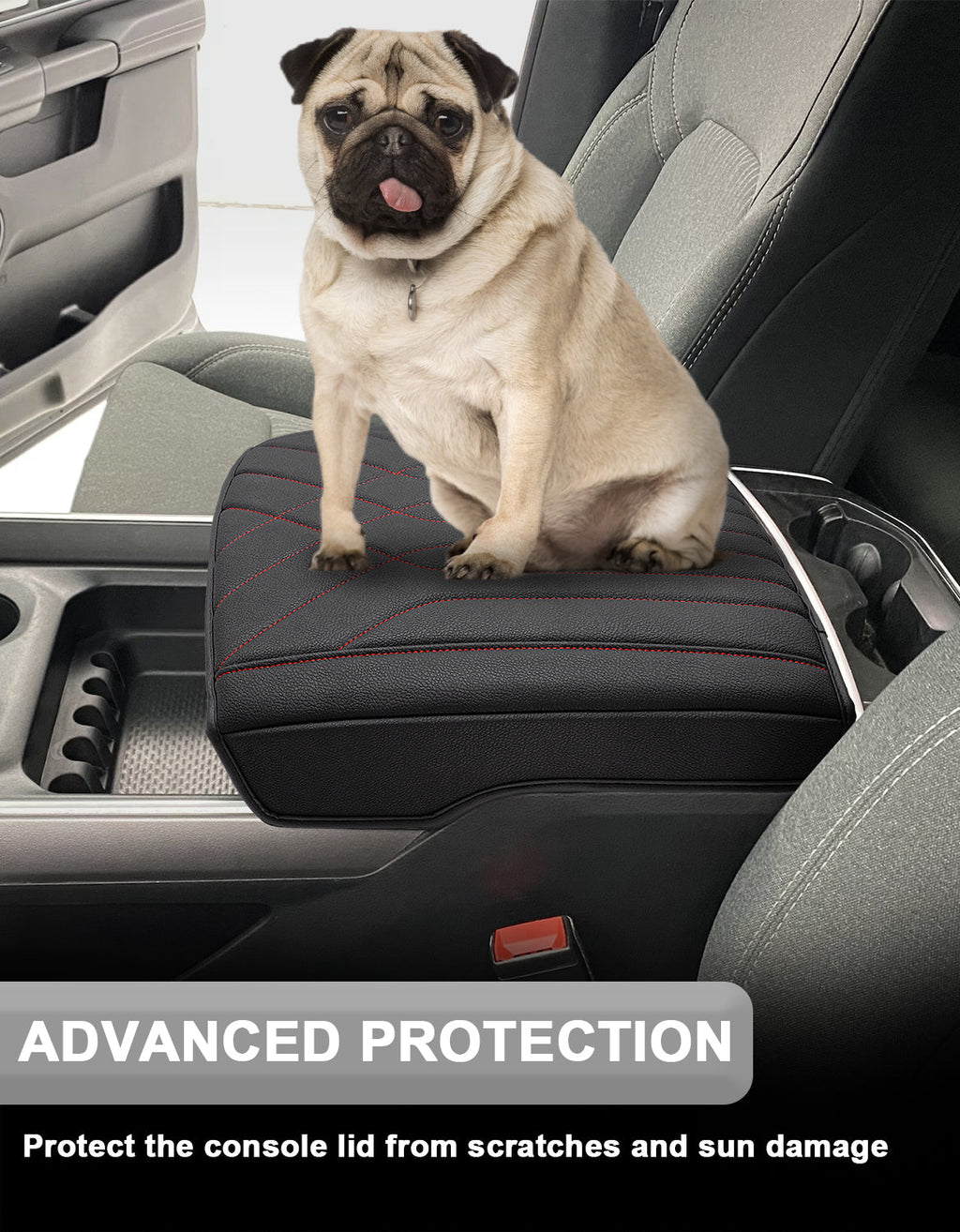 Center Console Armrest Cover for Bucket Seat 2019-2026 Dodge Ram 1500 2500 3500