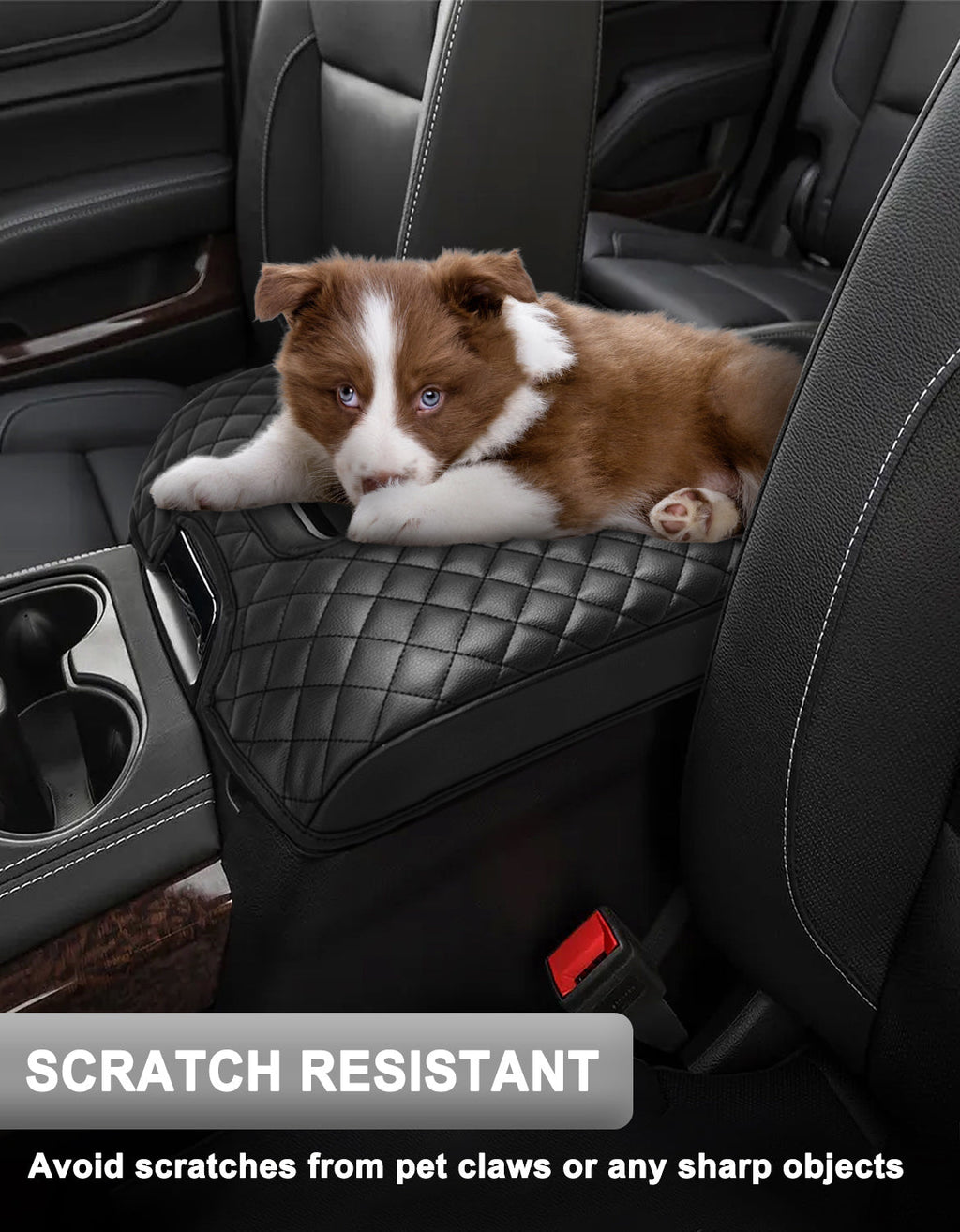 Center Console Armrest Cover Pad for Bucket Seat 2014-2018 Chevy Silverado 1500 2500 3500,2014-2018 GMC Sierra 1500 2500 3500,2015-2020 Tahoe/Yukon/Suburban