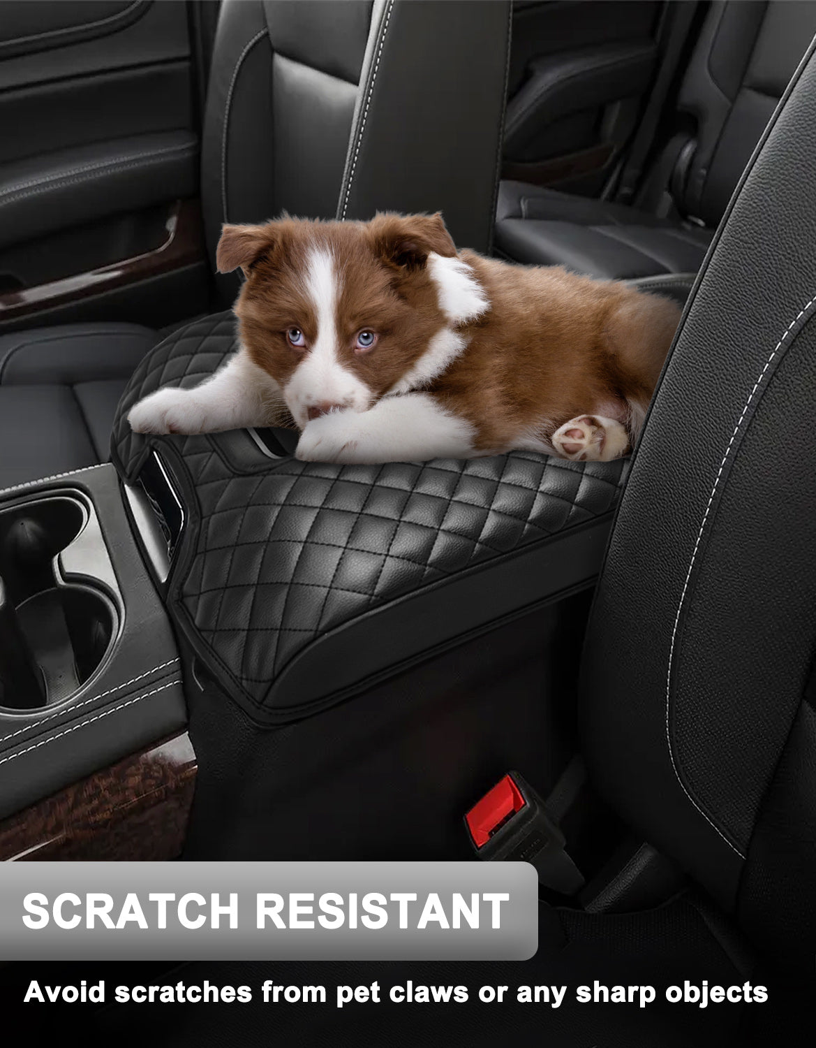 Center Console Armrest Cover Pad for Bucket Seat 2014-2018 Chevy Silverado 1500 2500 3500,2014-2018 GMC Sierra 1500 2500 3500,2015-2020 Tahoe/Yukon/Suburban