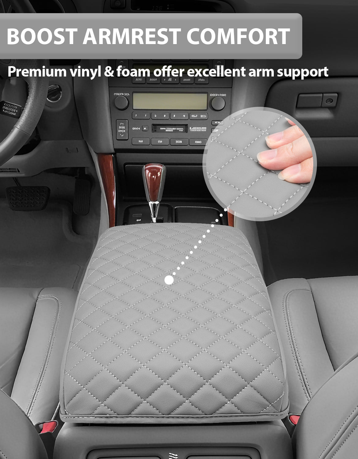 Center Console Armrest Cover Pad for 1998-2005 Lexus GS300 GS400 GS430