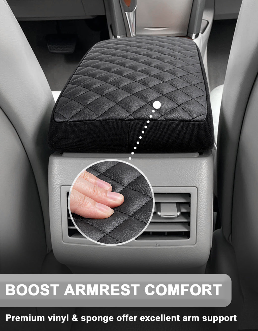 Center Console Armrest Cover Pad Cushion Protector for Toyota Camry 2007-2011