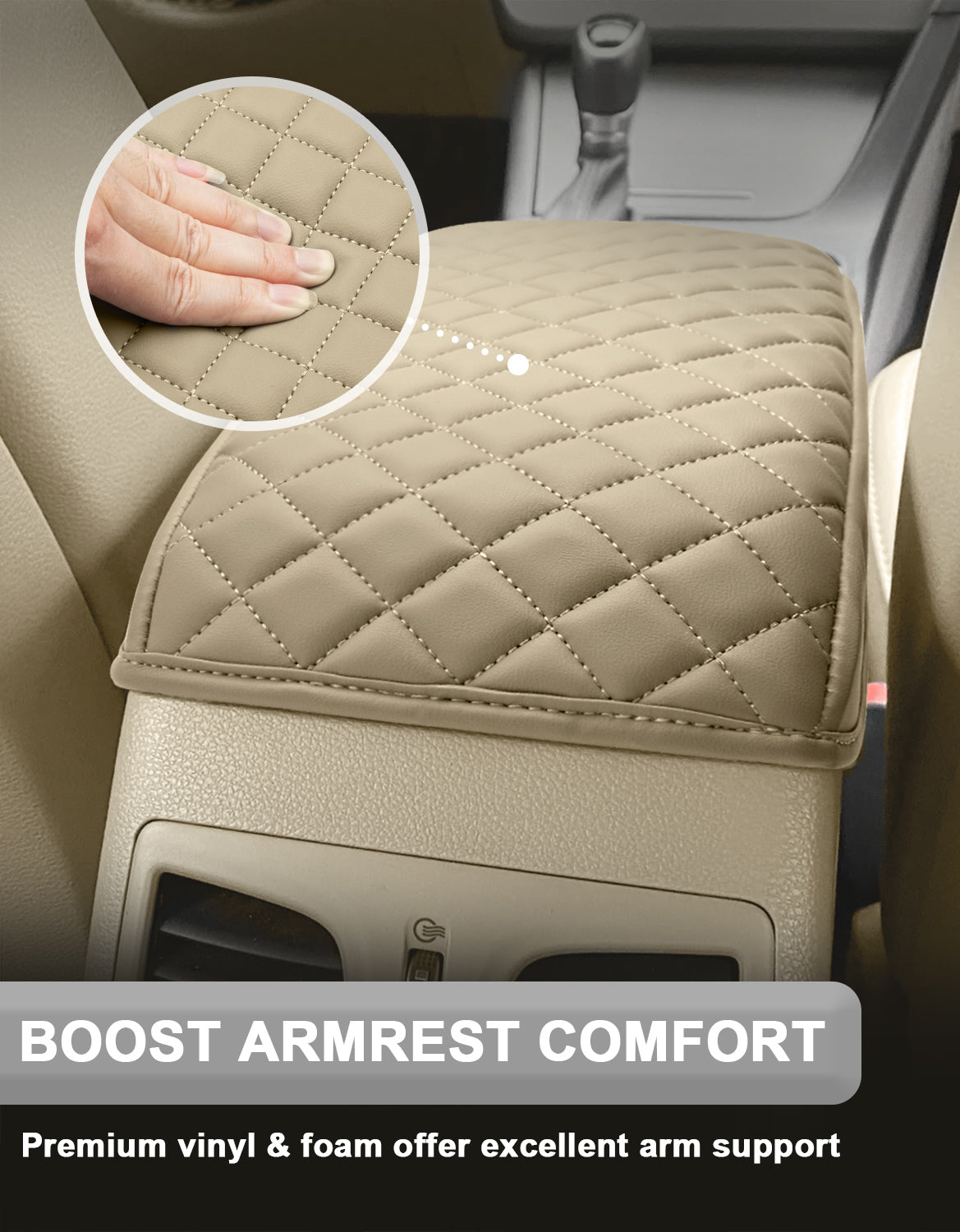 Center Console Armrest Cover for Hyundai Sonata 2015-2019