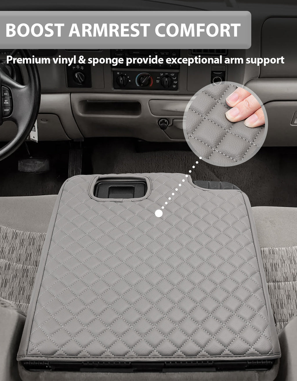 Center Console Armrest Cover Pad for Jump Seat 1999-2001 Ford F250 F350 F450 Super Duty