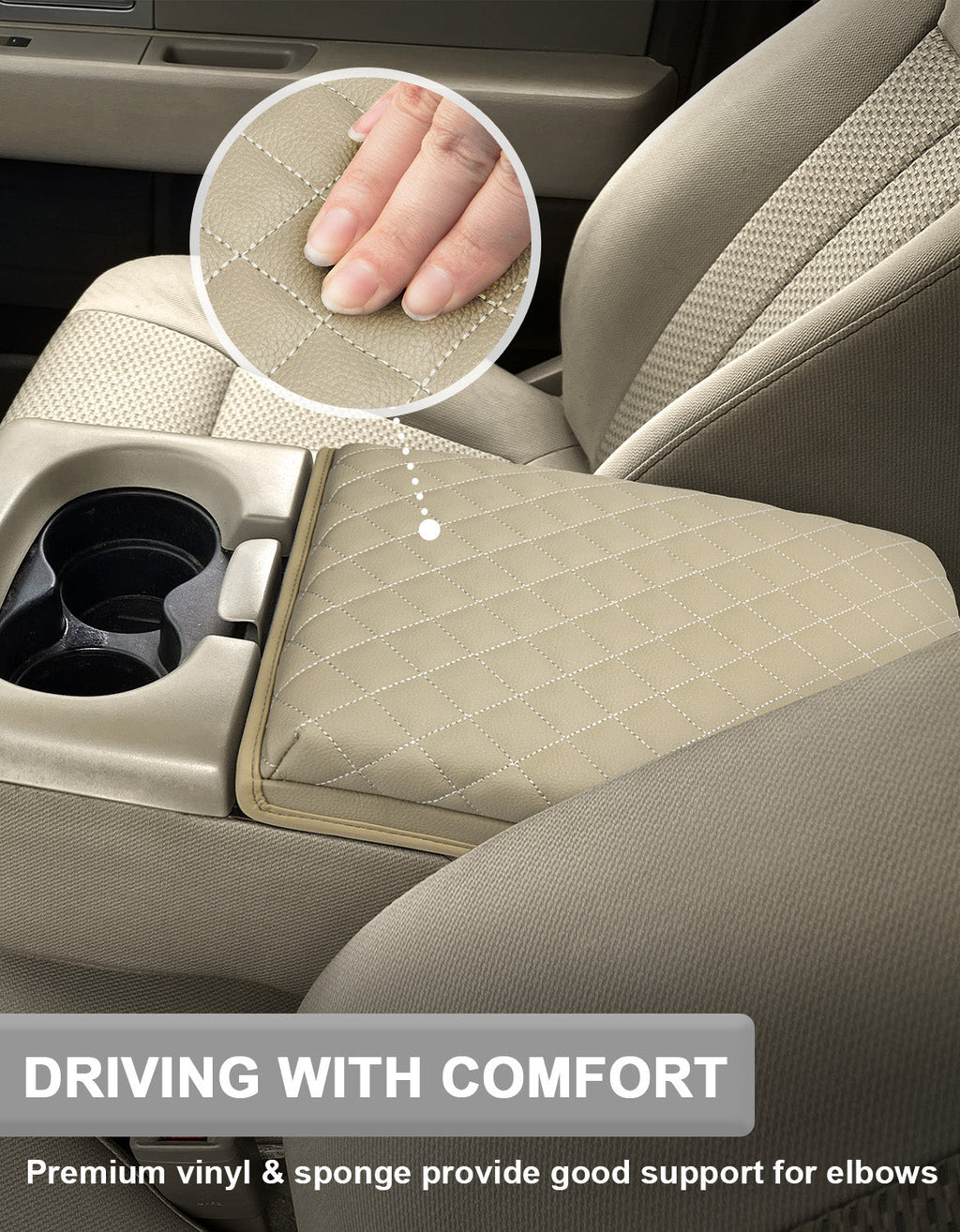 Center Console Armrest Cover Pad for Jump Seat 2004-2010 Ford F150