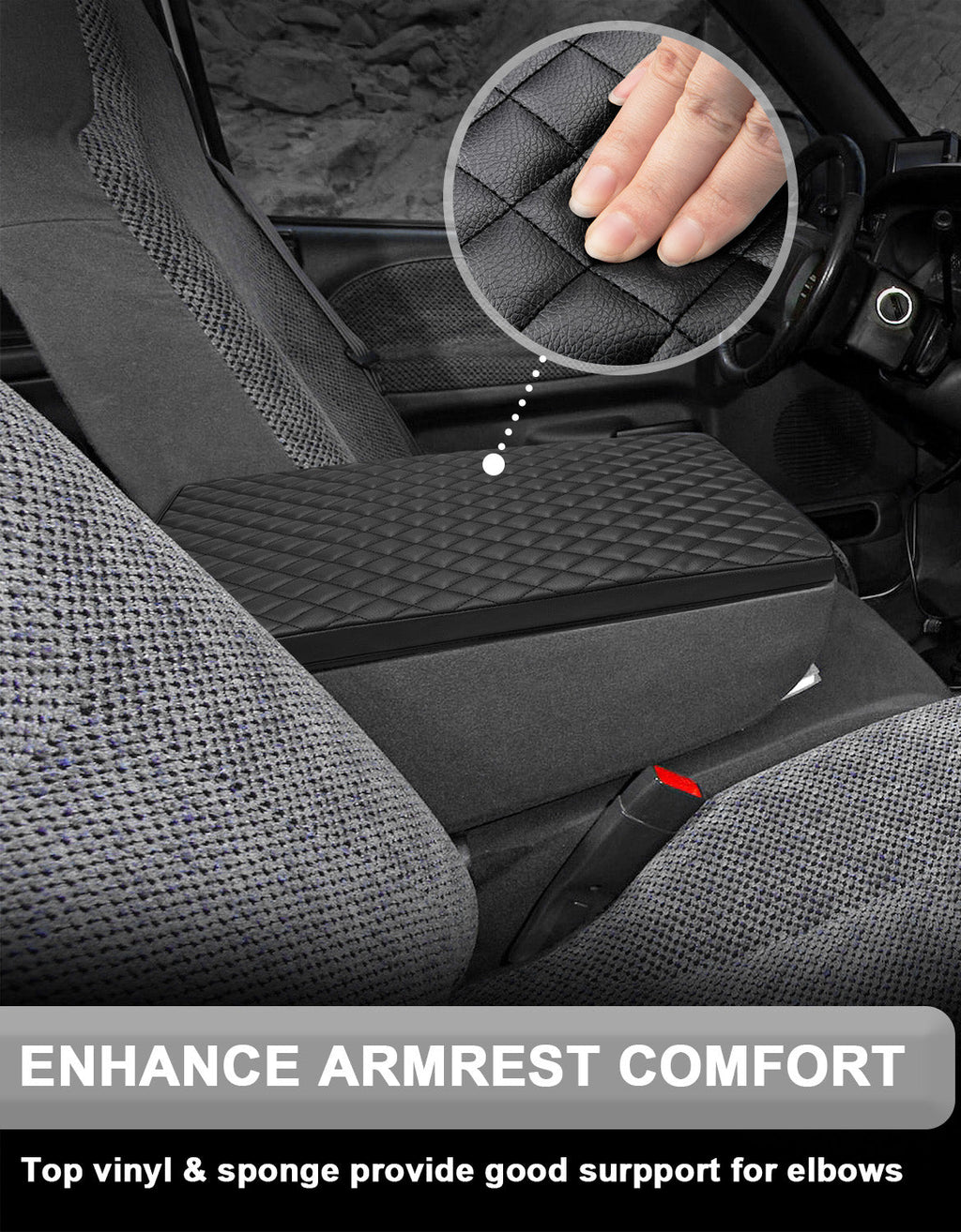 Center Console Armrest Cover for Jump Seat 1994-2001 Dodge Ram 1500 2500 3500