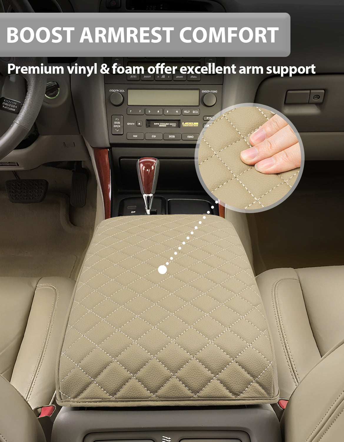 Center Console Armrest Cover Pad for 1998-2005 Lexus GS300 GS400 GS430