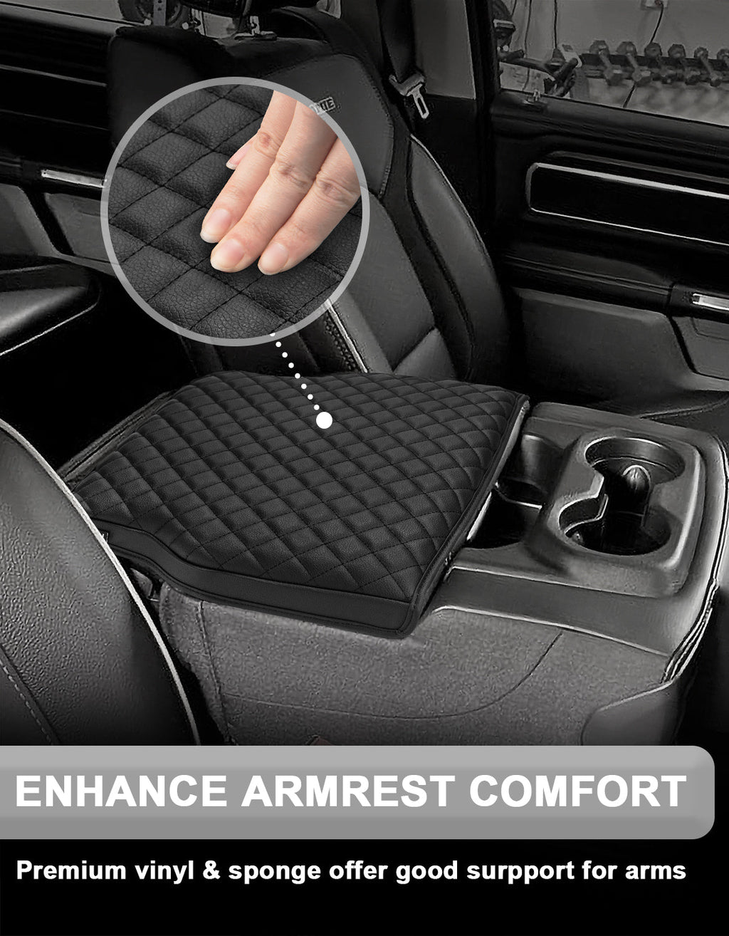 Center Console Armrest Cover for Jump Seat 2019-2025 Dodge Ram 1500 New Model