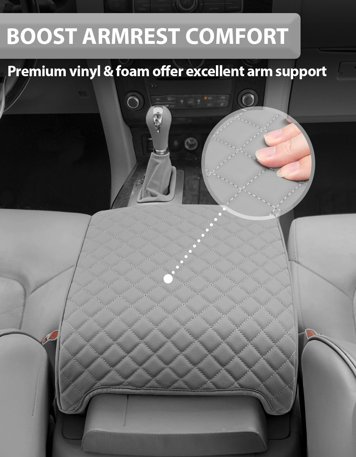 Center Console Armrest Cover Pad Protector for Infiniti QX56 2011-2017, Infiniti QX80 2011-2017