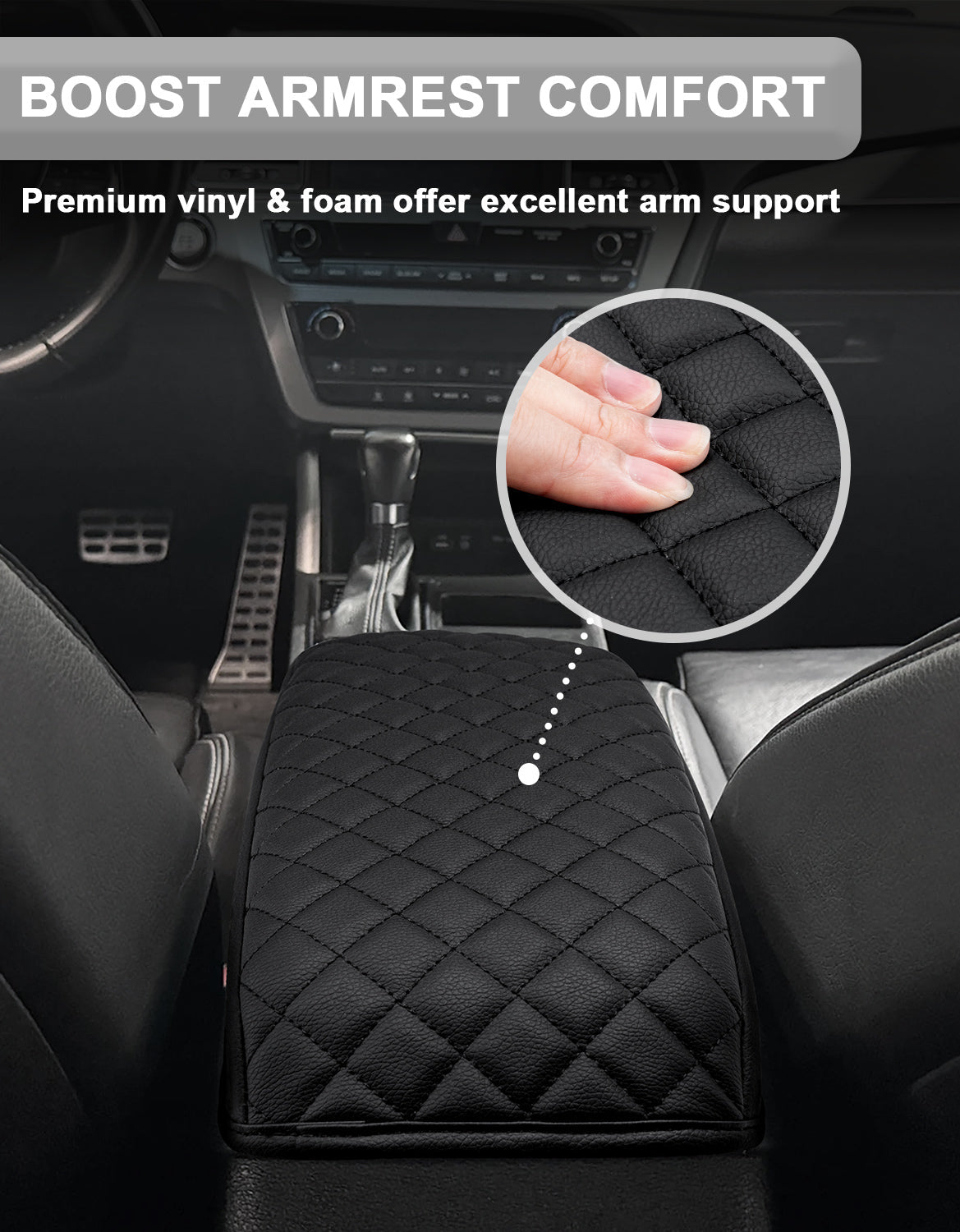 Center Console Armrest Cover for Hyundai Sonata 2015-2019
