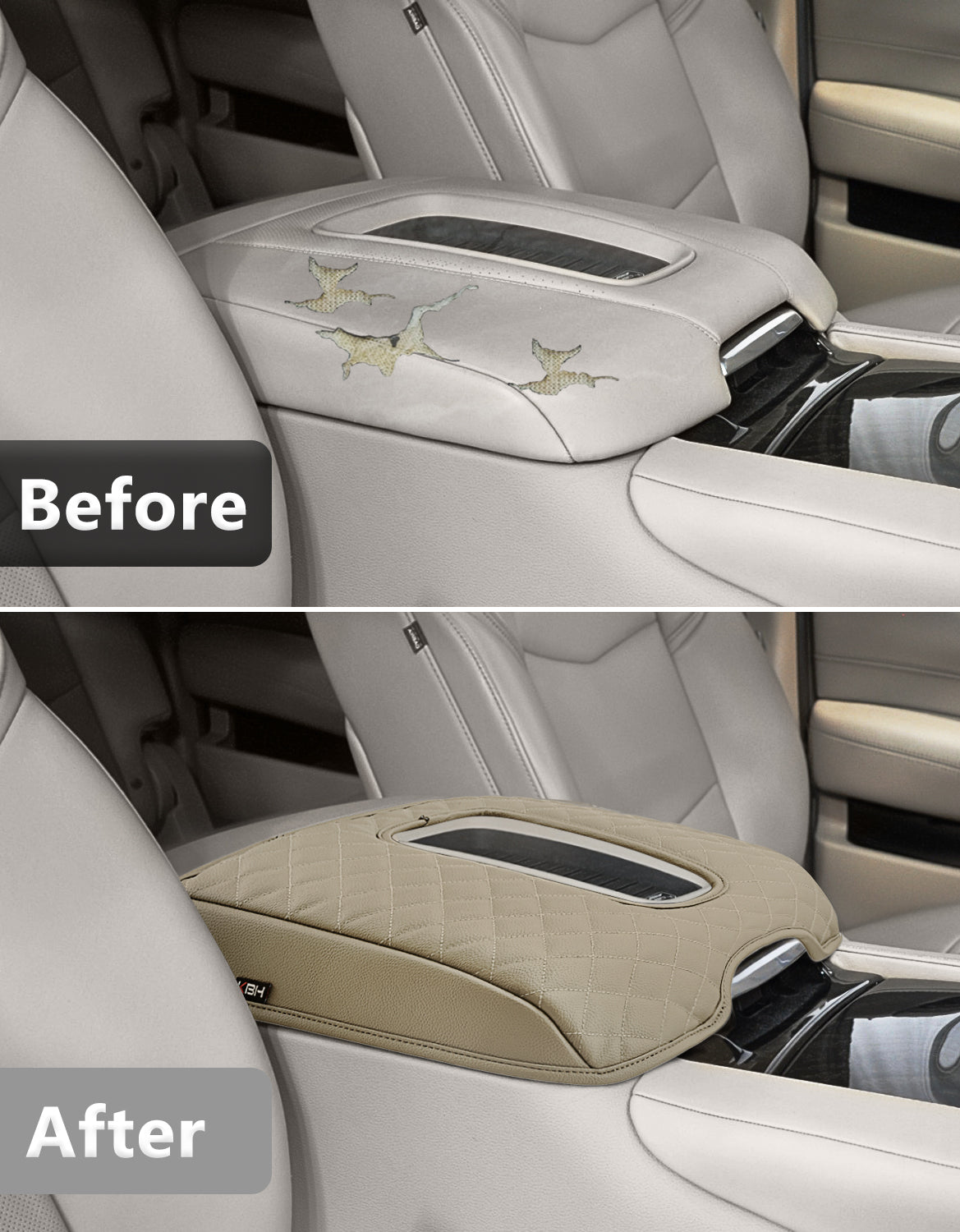 Center Console Armrest Cover Pad Cushion Protector for Cadillac Escalade 2015-2020