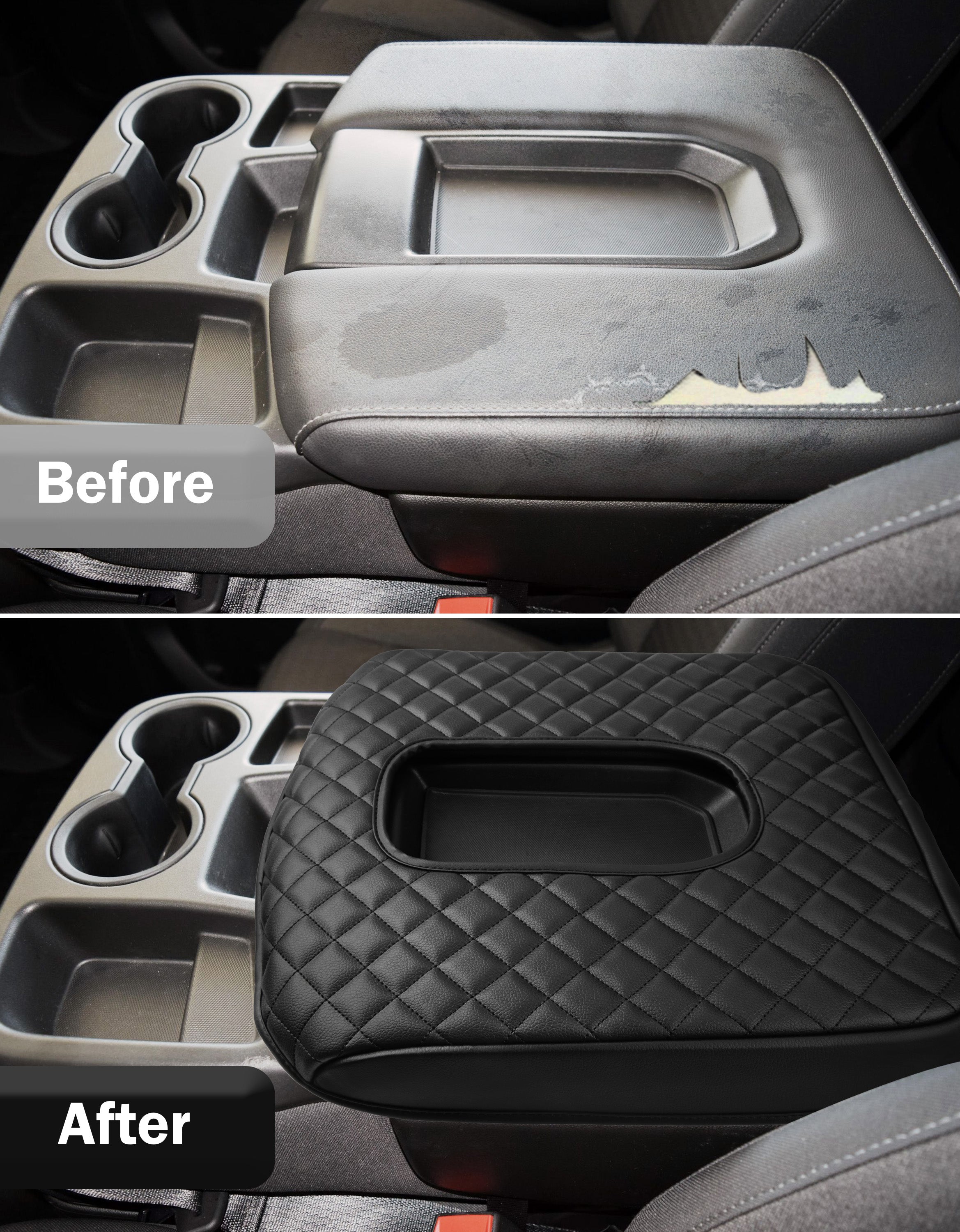 Center Console Armrest Cover Pad for Jump Seat 2019-2026 GMC Sierra 1500 2500 3500,2019-2026 Chevy Silverado 1500 2500 3500