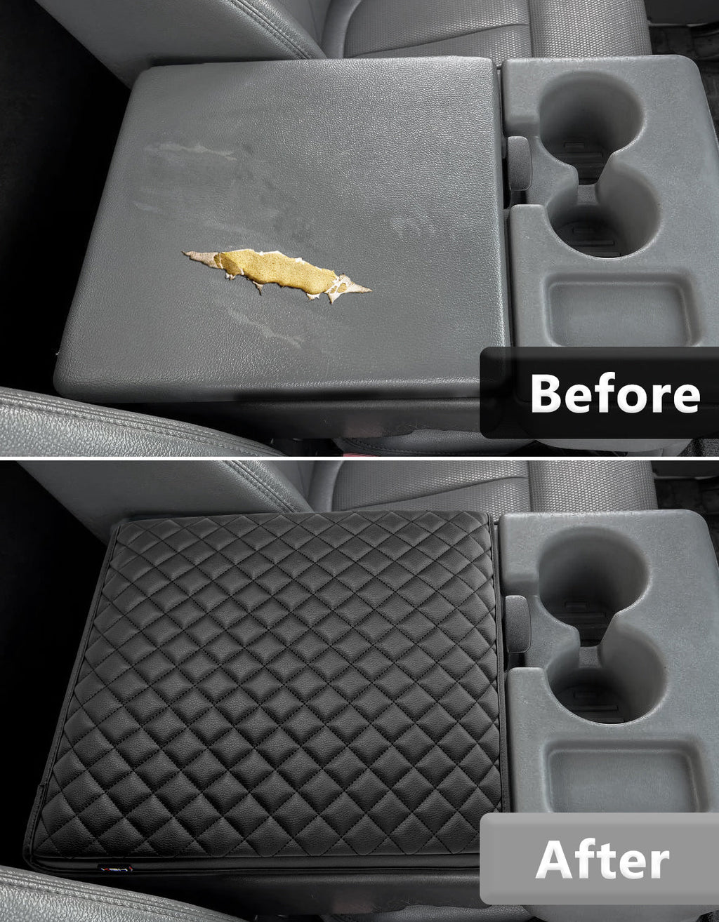 Center Console Armrest Cover Pad for Jump Seat 2011-2016 Ford F250 F350 F450 Super Duty