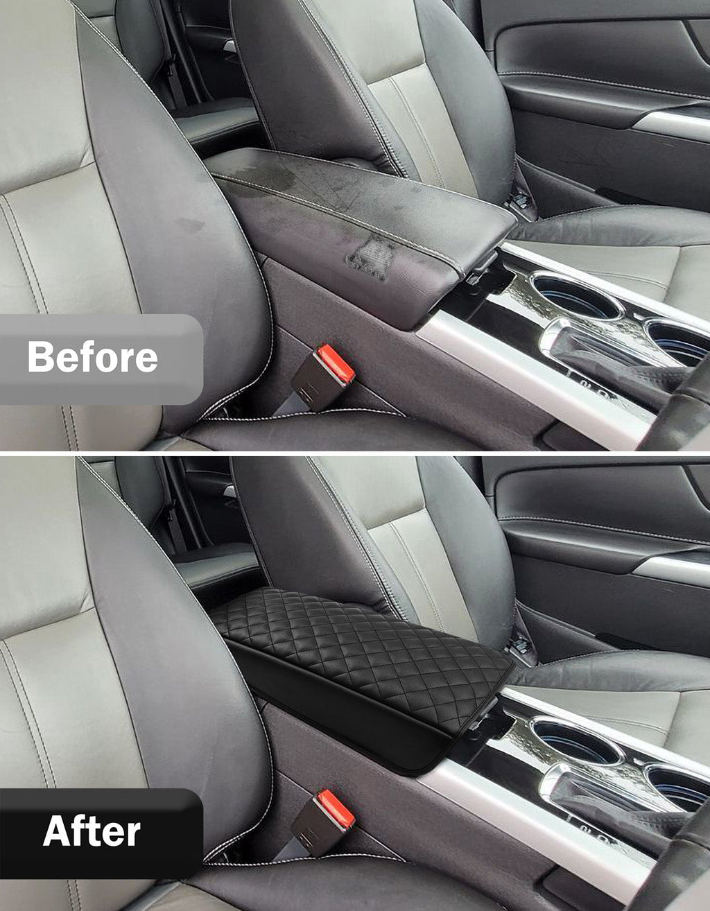Center Console Armrest Cover Cushion Pad Protector for Ford Edge 2011-2014