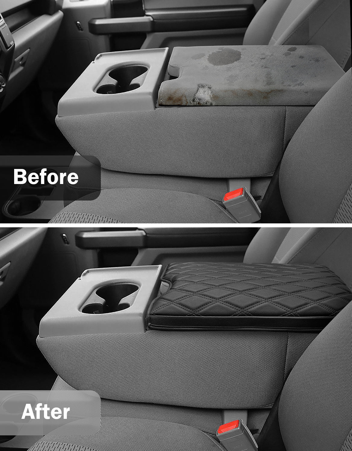 Center Console Armrest Cover Pad for Jump Seat 2015-2025 Ford F150, 2017-2025 Ford F250 F350 F450 F550 Super Duty