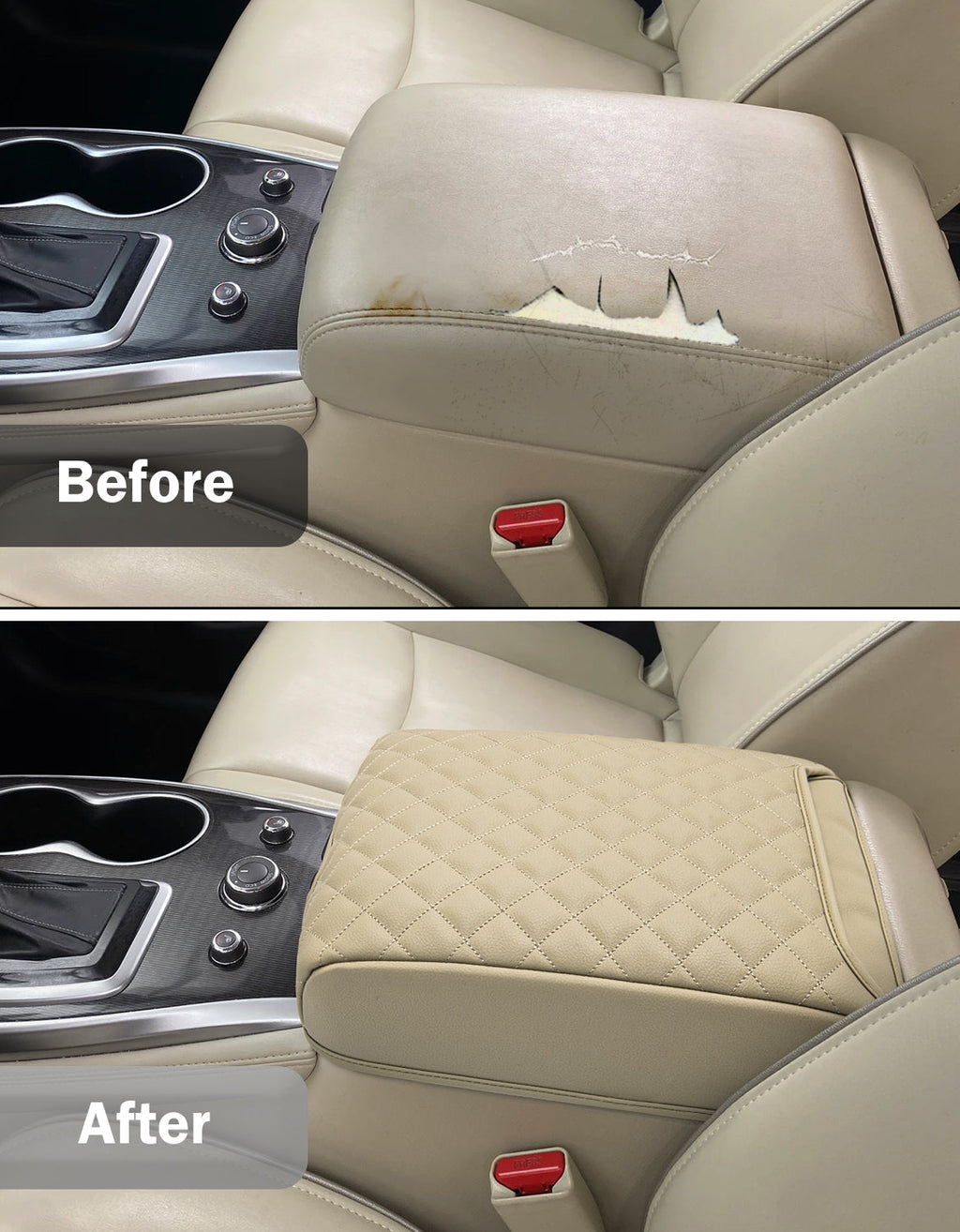 Center Console Armrest Cover Cushion Pad Protector for 2013-2020 Nissan Pathfinder,2013-2020 Infiniti QX60 / JX35