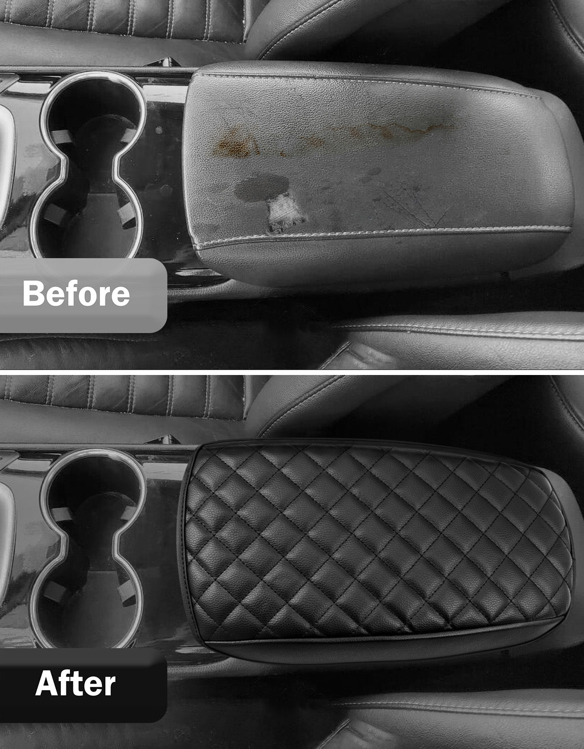Center Console Armrest Cover Pad for 2013-2016 Ford Fusion