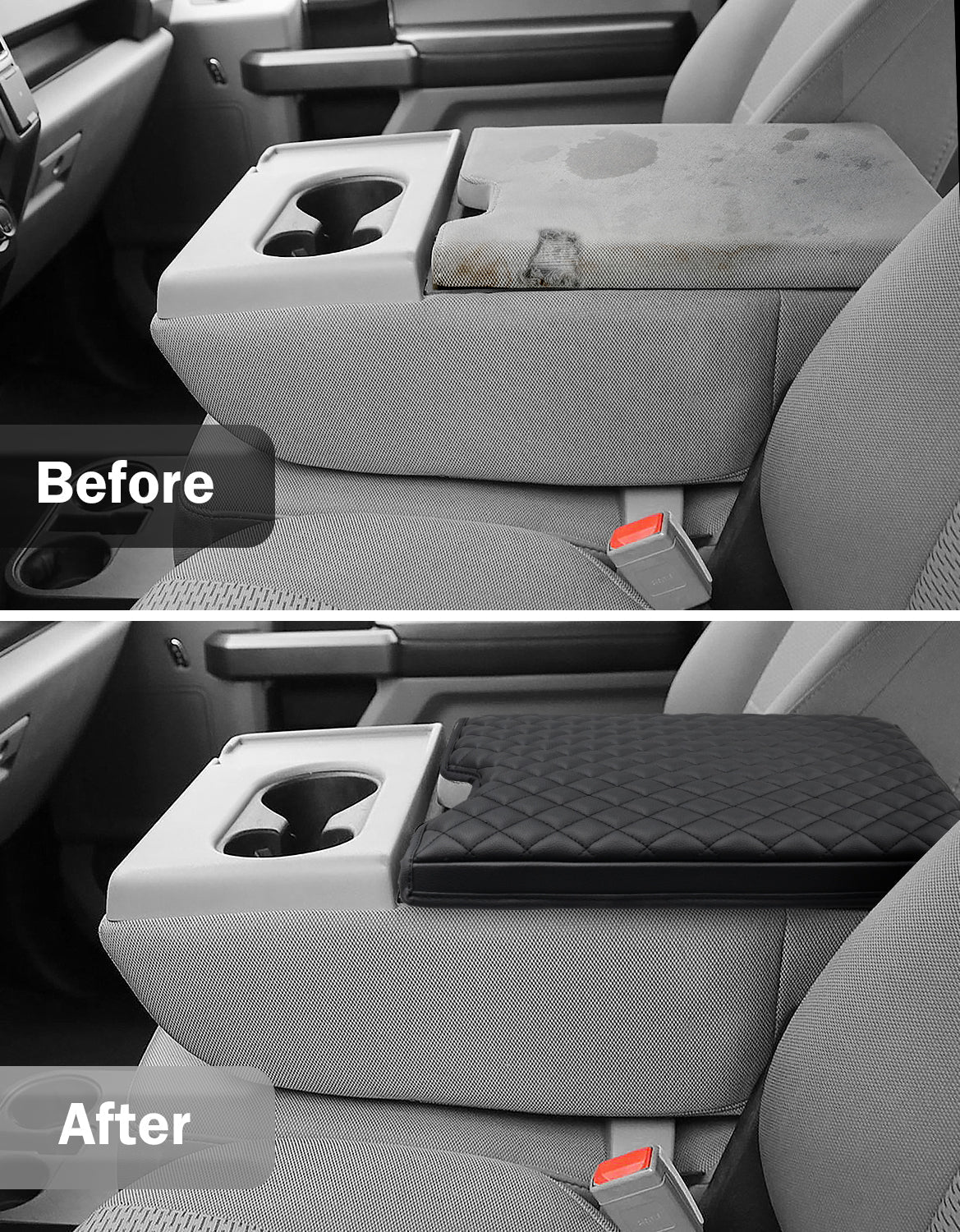 Center Console Armrest Cover Pad for Jump Seat 2015-2025 Ford F150, 2017-2025 Ford F250 F350 F450 F550 Super Duty