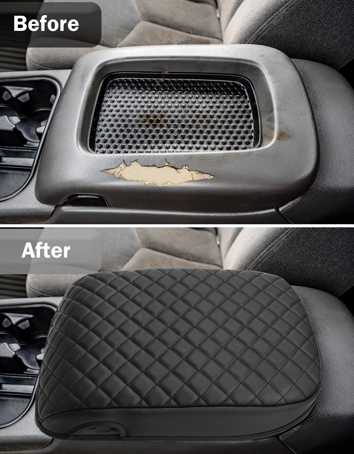 Center Console Armrest Cover for Bucket Seat 2003-2006 Chevy Silverado 1500 2500 3500,2003-2006 Chevy Tahoe/Suburban/Avalanche, 2003-2006 GMC Sierra 1500 2500 3500,2003-2006 GMC Yukon