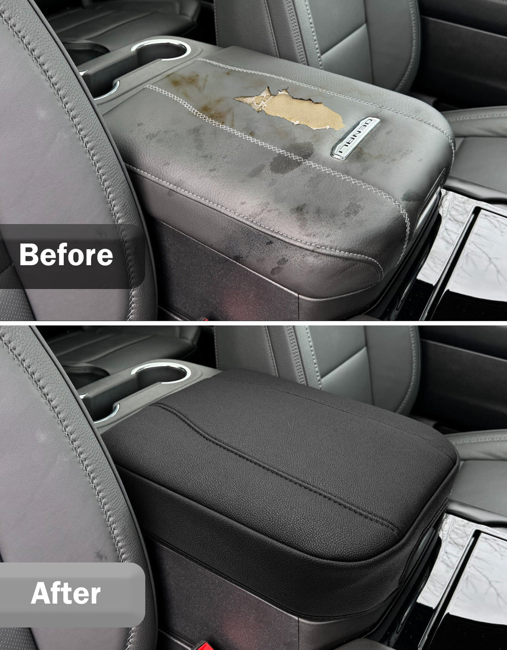 Power Sliding Console Armrest Cover for Bucket Seat 2021-2026 Chevy Tahoe Suburban,2021-2025 GMC Yukon