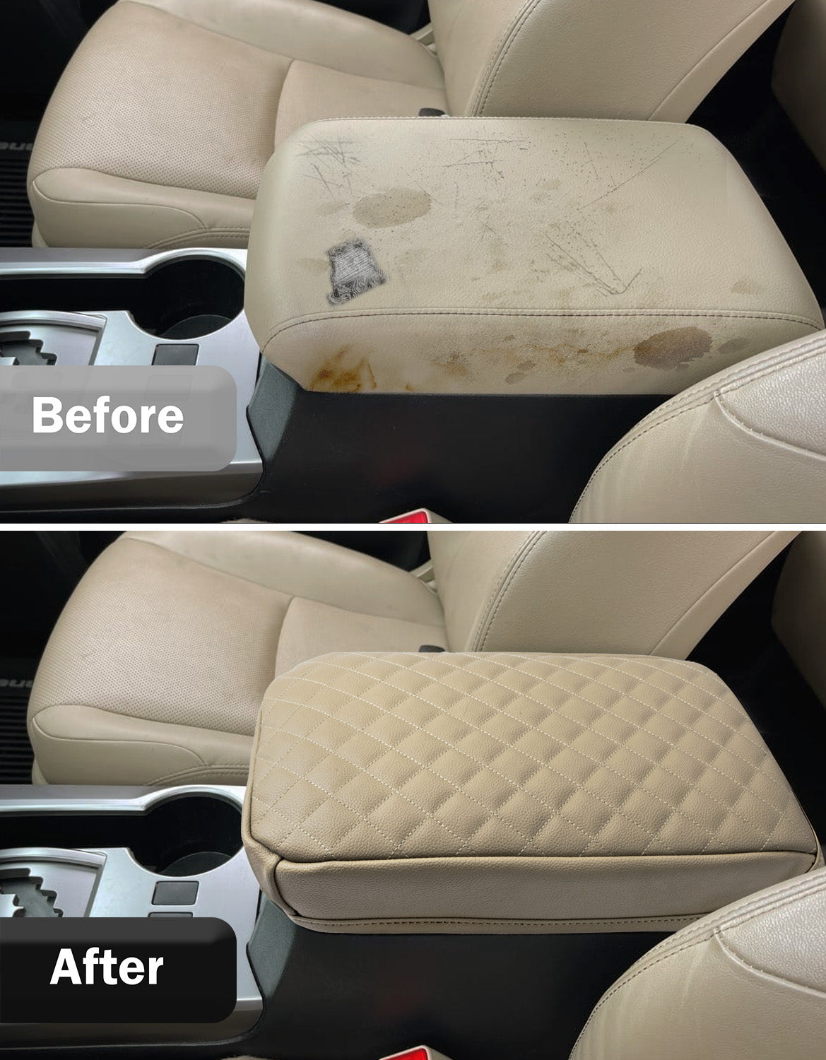 Center Console Armrest Cover Cushion Pad Protector for 2010-2024 Toyota 4Runner