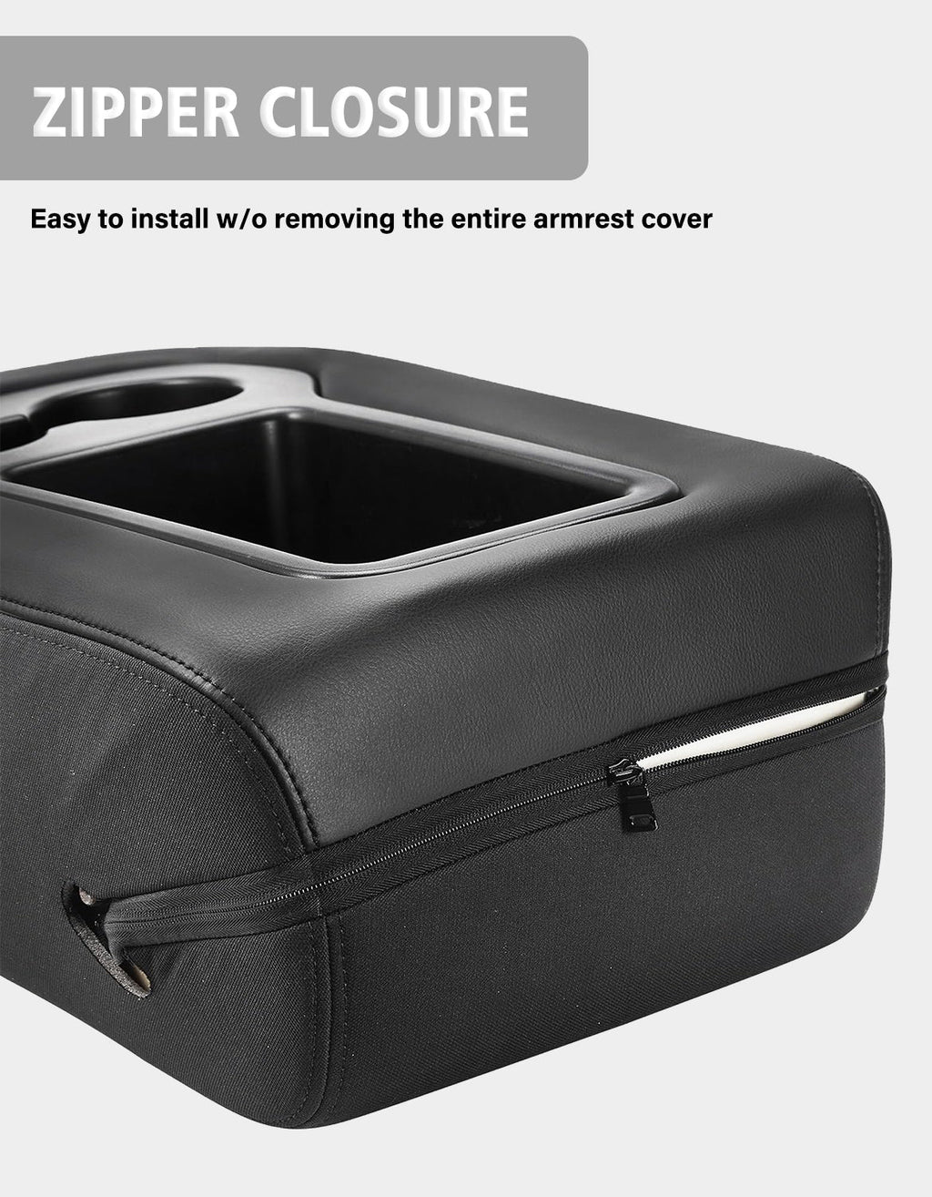 Easy Installation Center Console Cover Replacement for Jump Seat 2007-2014 Chevy Tahoe/Suburban/Silverado, GMC Sierra/Yukon