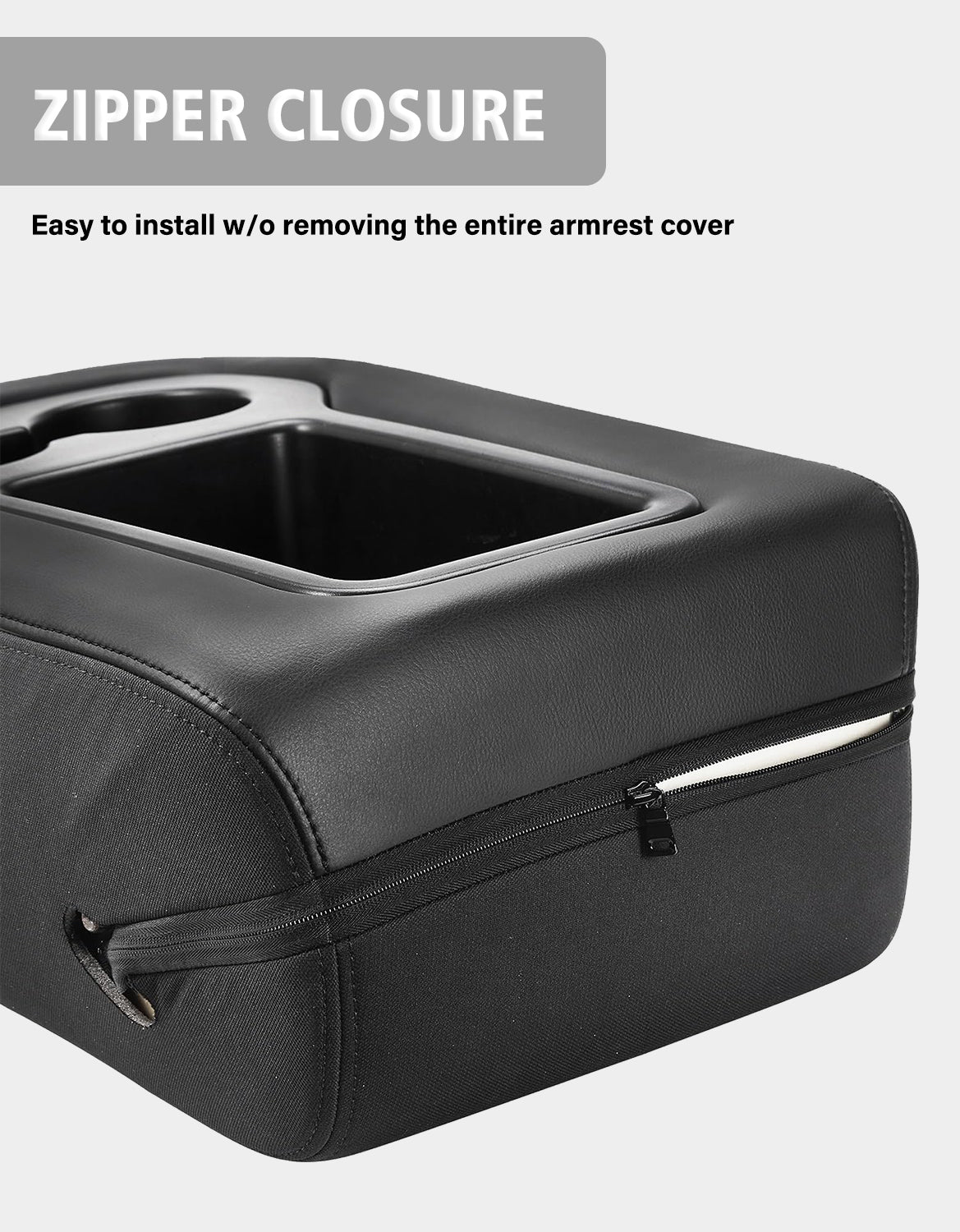 Easy Installation Center Console Cover Replacement for Jump Seat 2007-2014 Chevy Tahoe/Suburban/Silverado, GMC Sierra/Yukon