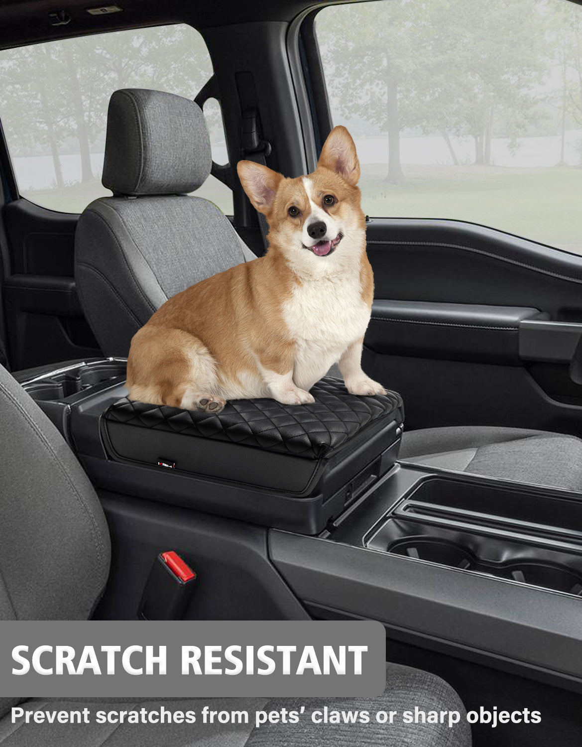 Center Work Surface Armrest Cushion for 2021-2026 Ford F150, 2022-2026 F150 Lightning