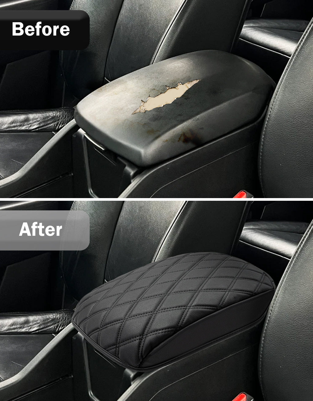 Center Console Armrest Cover Cushion Pad Protector for Honda Pilot 2009-2015
