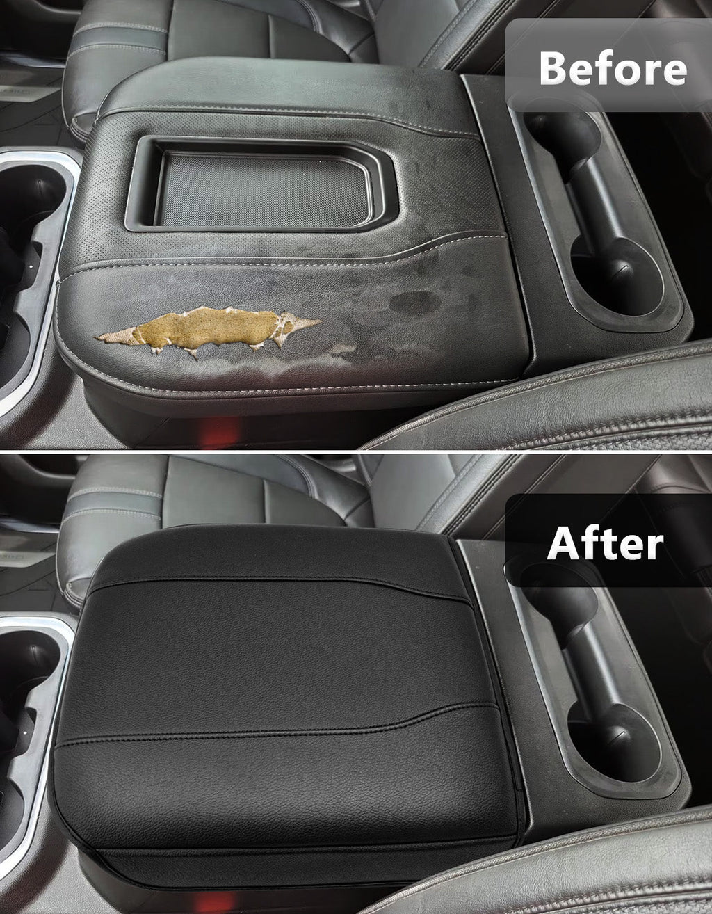 Thick Version Center Console Cushion Cover for  Bucket Seat 2019-2026 GMC Sierra 1500 2500 3500,2019-2026 Chevy Silverado 1500 2500 3500, 2021-2026 Tahoe/Suburban/Yukon