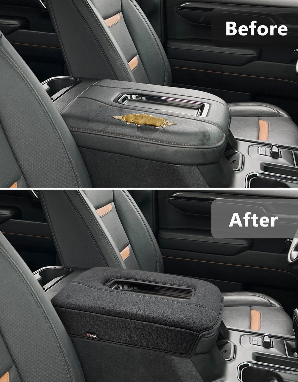 Thick Version Center Console Cushion Cover for Bucket Seat 2019-2026 GMC Sierra 1500 2500 3500,2019-2026 Chevy Silverado 1500 2500 3500, 2021-2026 Tahoe/Suburban/Yukon