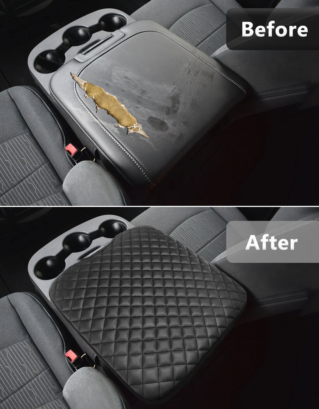 Center Console Armrest Cover Pad for Jump Seat 2013-2018 Dodge Ram 1500,2013-2025 Dodge Ram 2500/3500/1500Classic