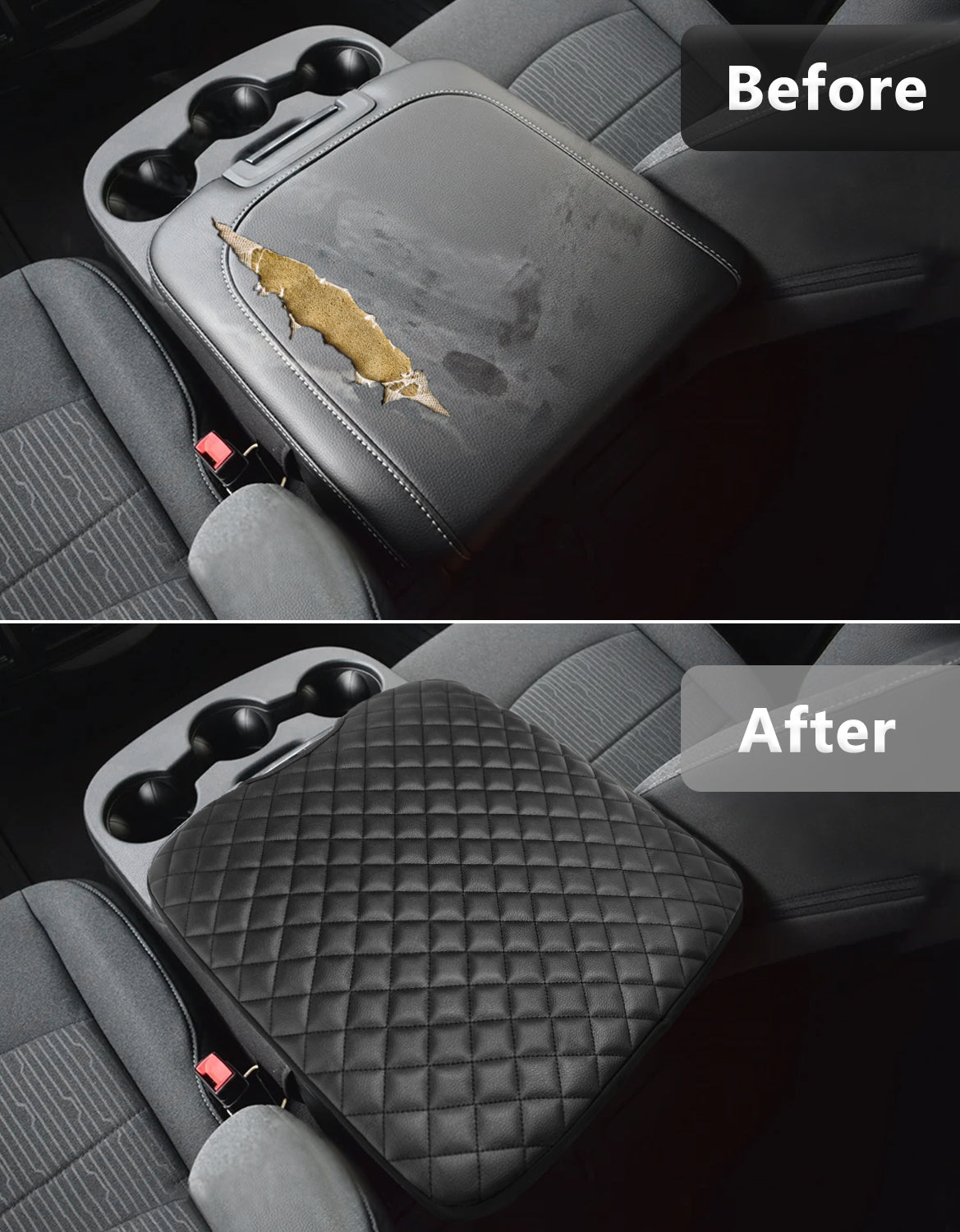 Center Console Armrest Cover Pad for Jump Seat 2013-2018 Dodge Ram 1500,2013-2025 Dodge Ram 2500/3500/1500Classic