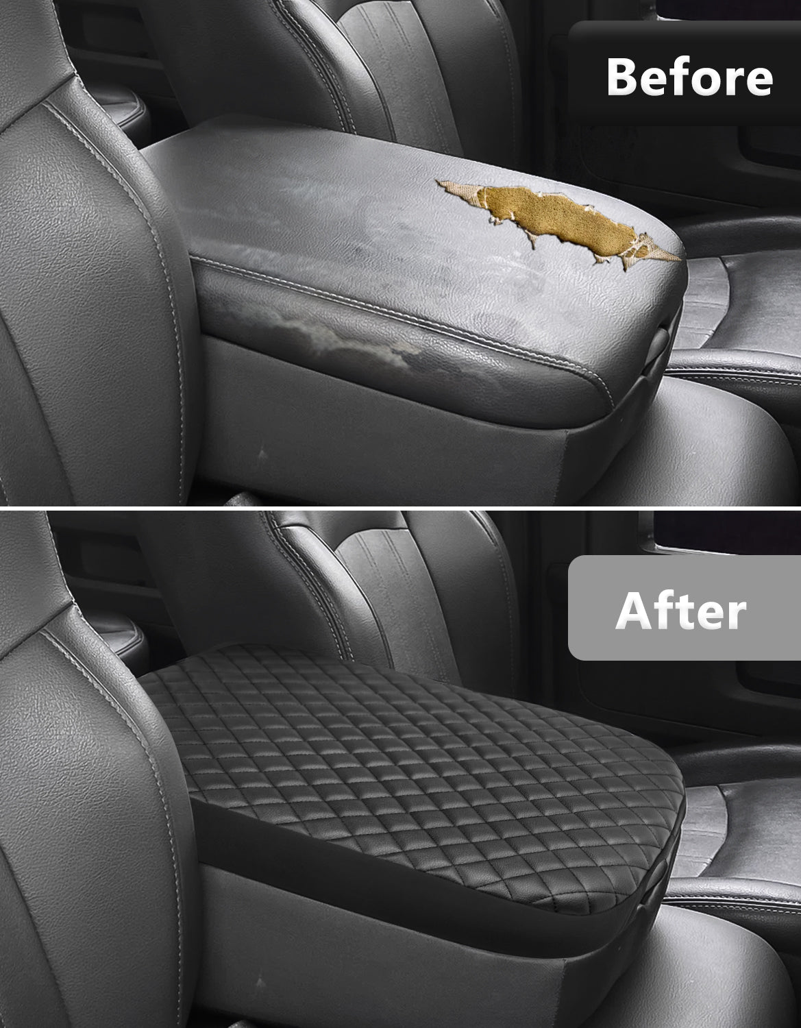 Center Console Armrest Cover Pad for Jump Seat 2002-2012 Dodge Ram 1500 2500 3500