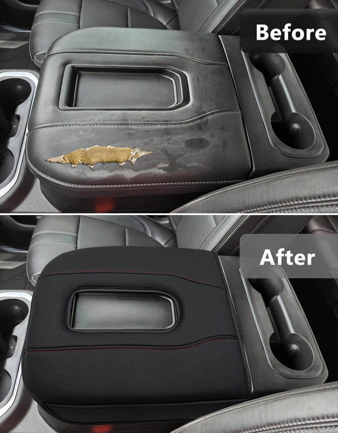 Thick Version Center Console Cushion Cover for Bucket Seat 2019-2026 GMC Sierra 1500 2500 3500,2019-2026 Chevy Silverado 1500 2500 3500, 2021-2026 Tahoe/Suburban/Yukon