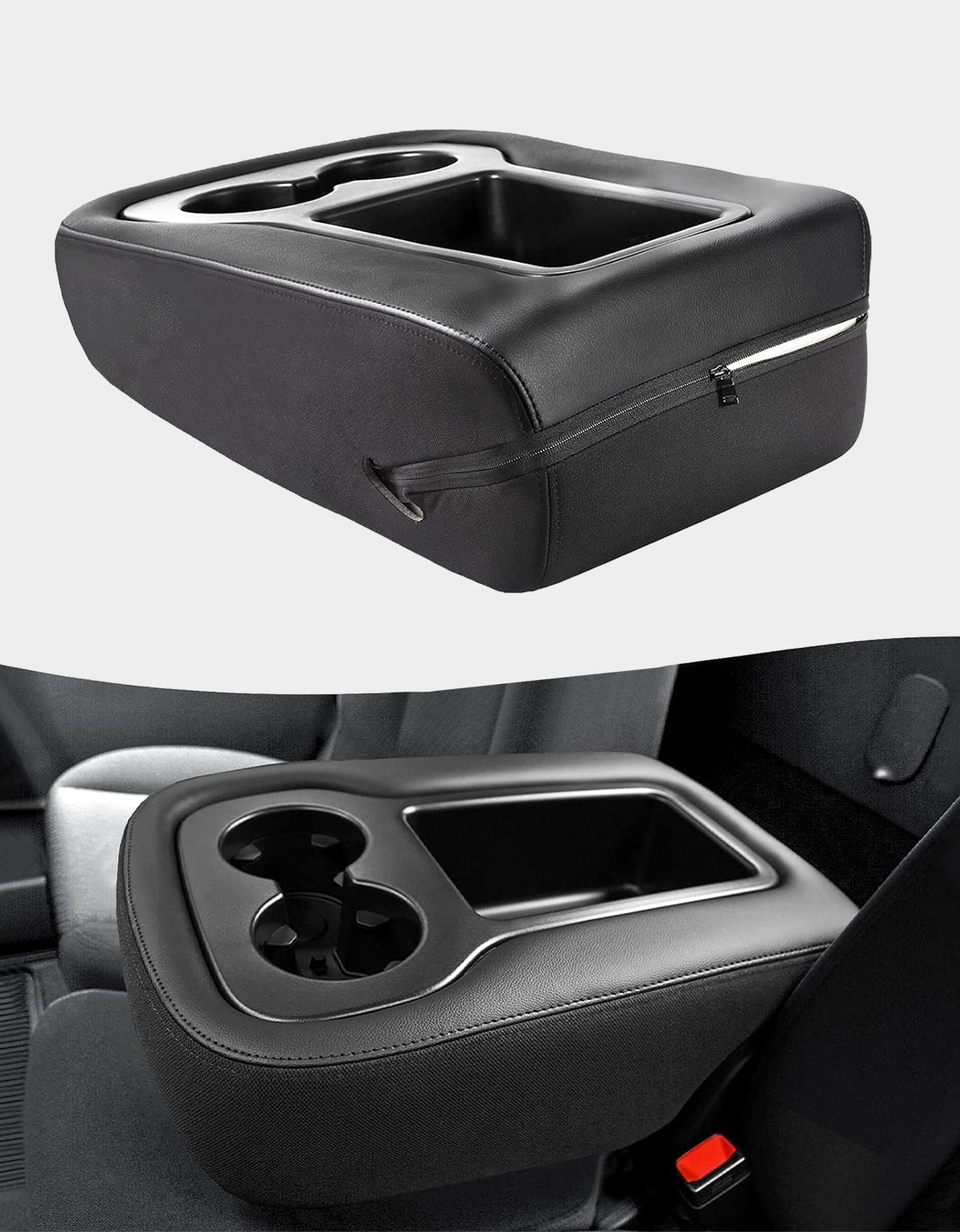 Easy Installation Center Console Cover Replacement for Jump Seat 2007-2014 Chevy Tahoe/Suburban/Silverado, GMC Sierra/Yukon