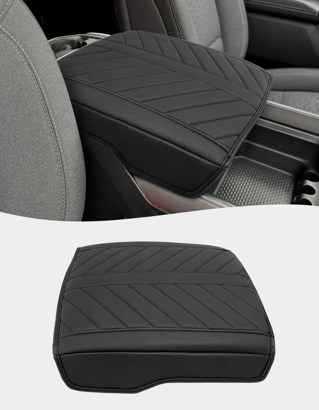 Center Console Armrest Cover Pad for Bucket Seat 2019-2026 Dodge Ram 1500 2500 3500