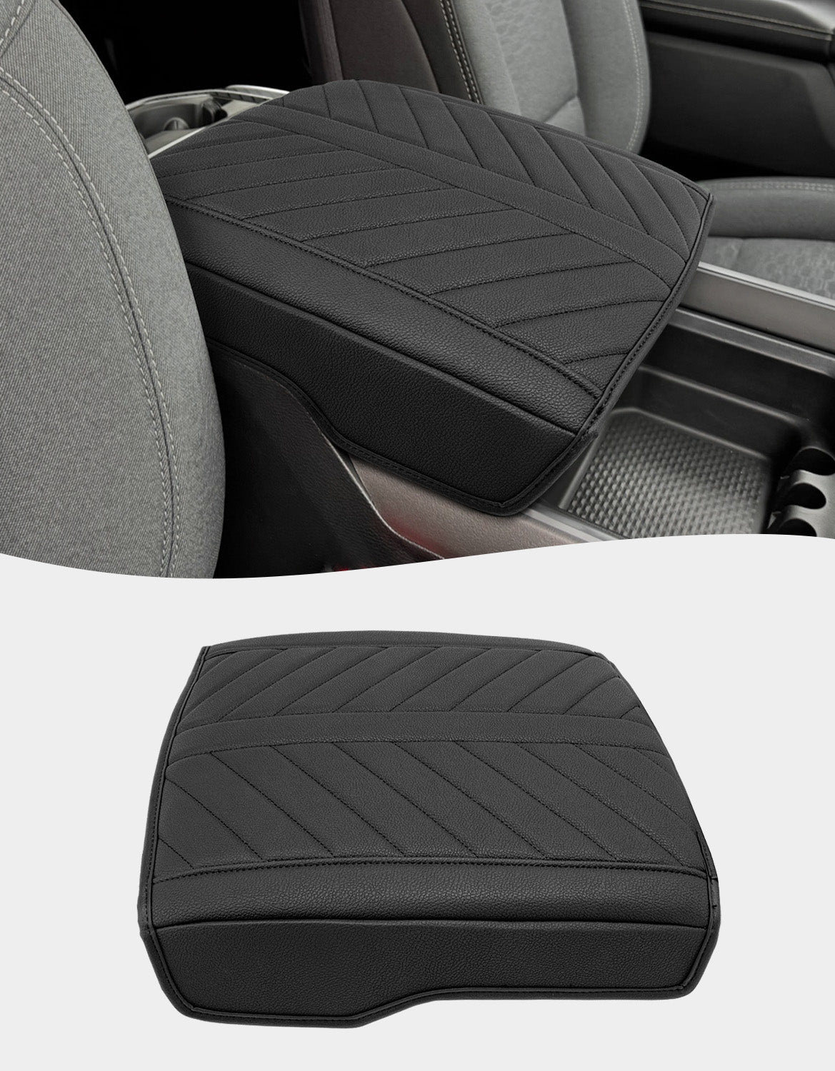 Center Console Armrest Cover Pad for Bucket Seat 2019-2026 Dodge Ram 1500 2500 3500