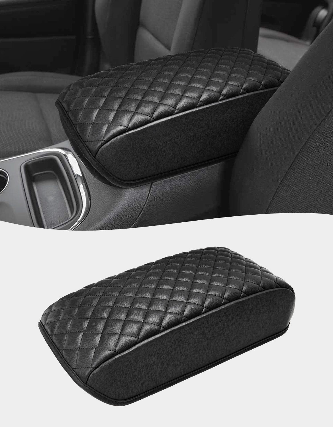 Center Console Armrest Cover Cushion Pad Protector for 2011-2020 Dodge Durango,2011-2020 Jeep Grand Cherokee