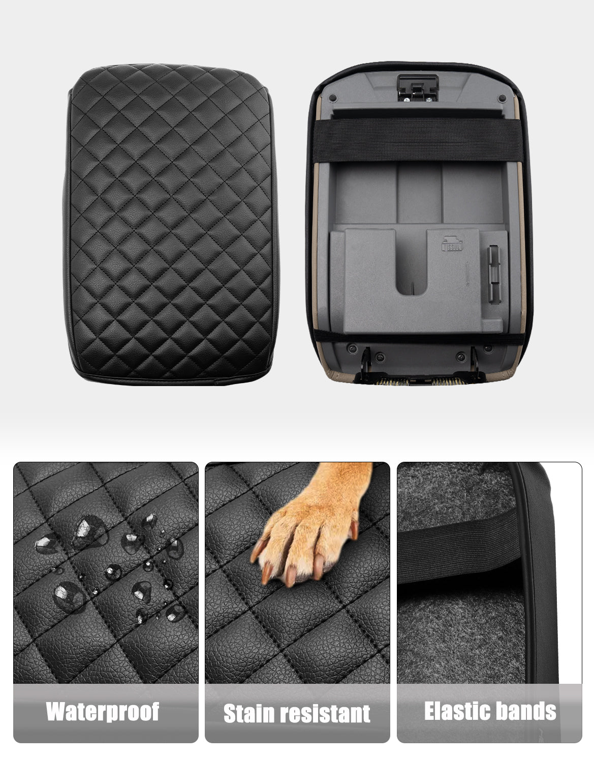 Center Console Armrest Cover Cushion Pad Protector for 2010-2024 Toyota 4Runner