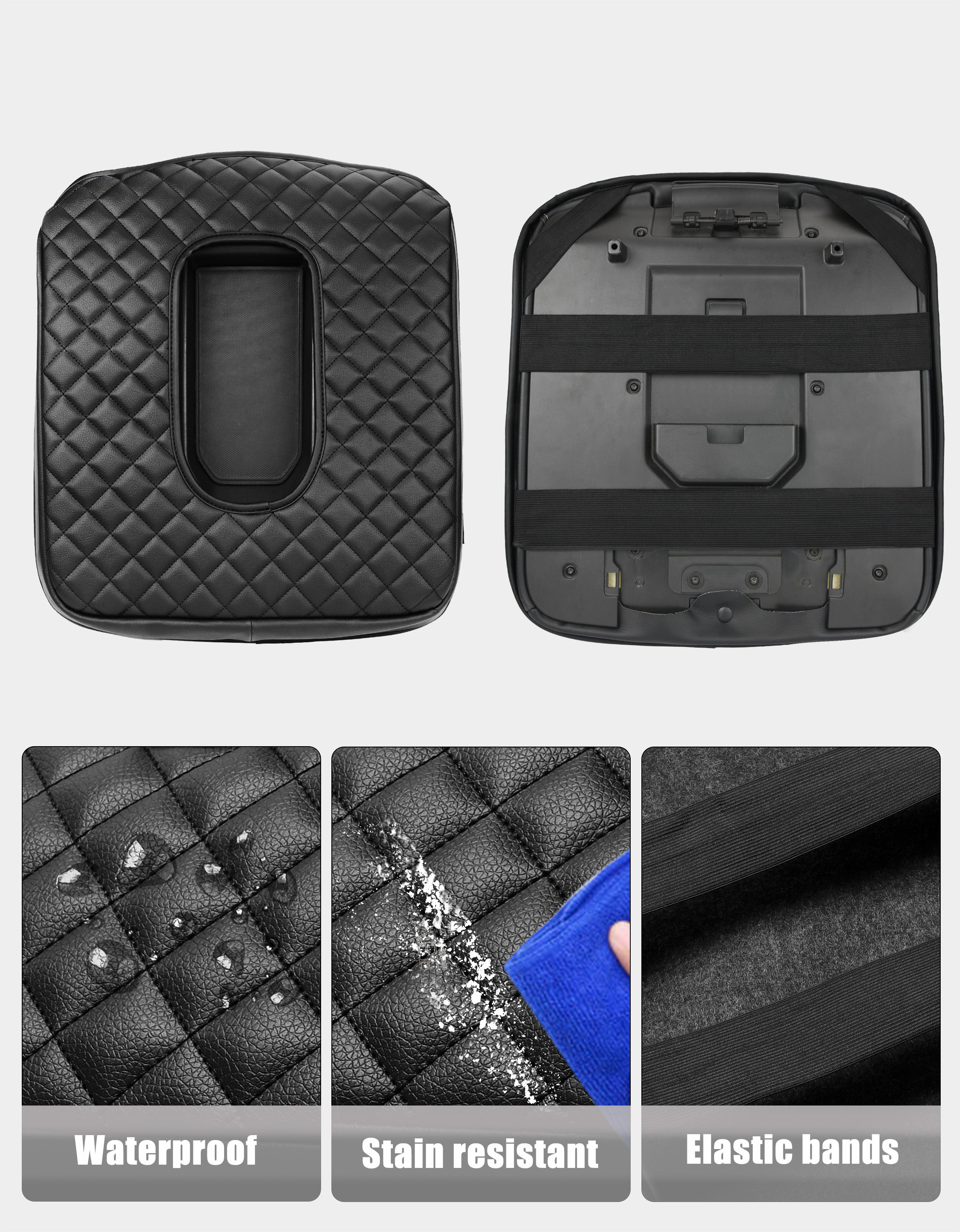 Center Console Armrest Cover Pad for Jump Seat 2019-2026 GMC Sierra 1500 2500 3500,2019-2026 Chevy Silverado 1500 2500 3500