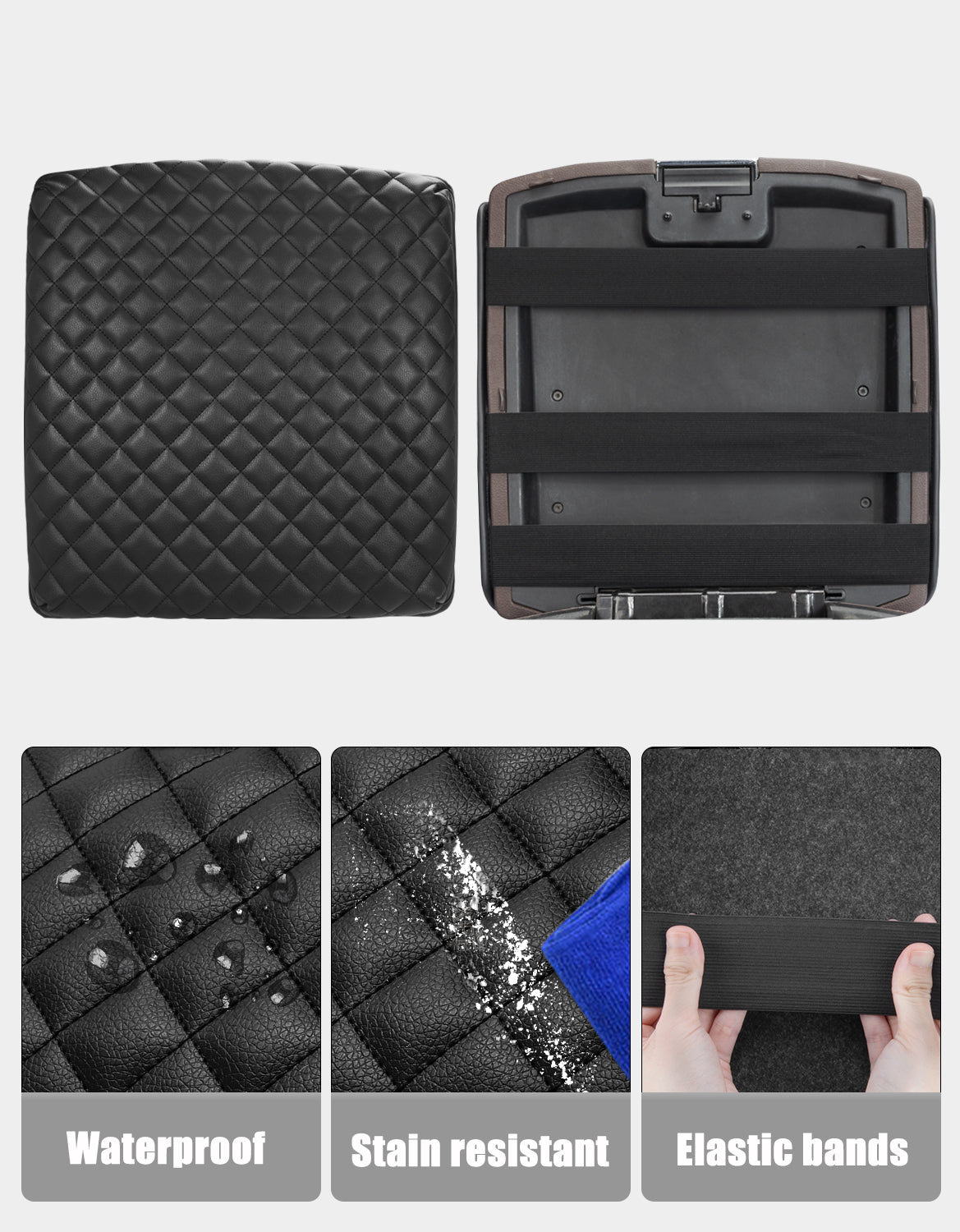 Center Console Armrest Cover Protector for Bucket Seat 2009-2018 Dodge RAM 1500 2500 3500