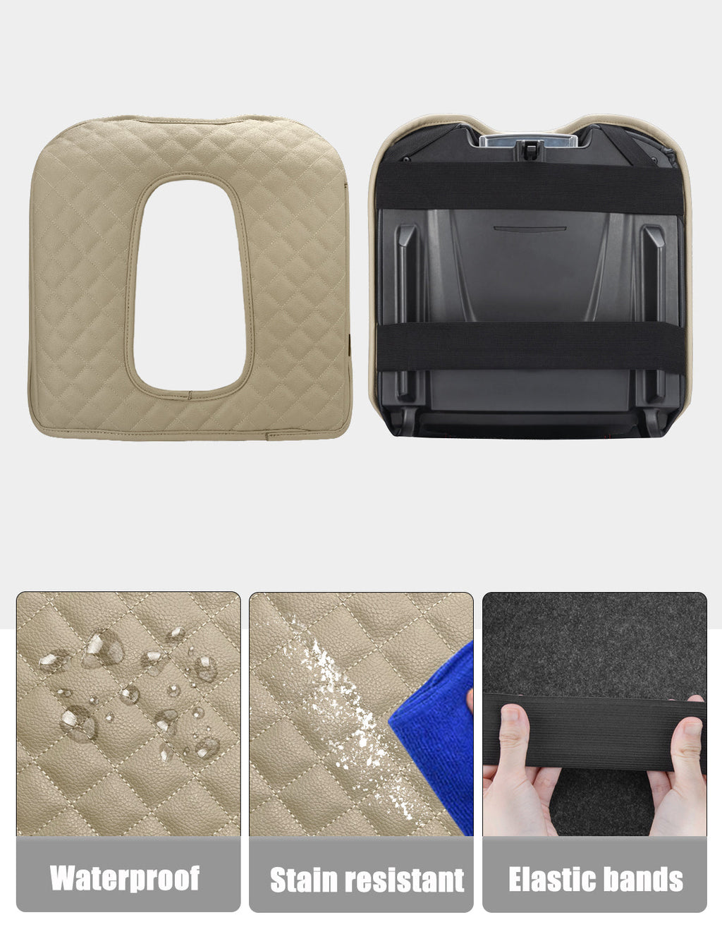 Center Console Armrest Cover Pad Cushion Protector for Cadillac Escalade 2015-2020